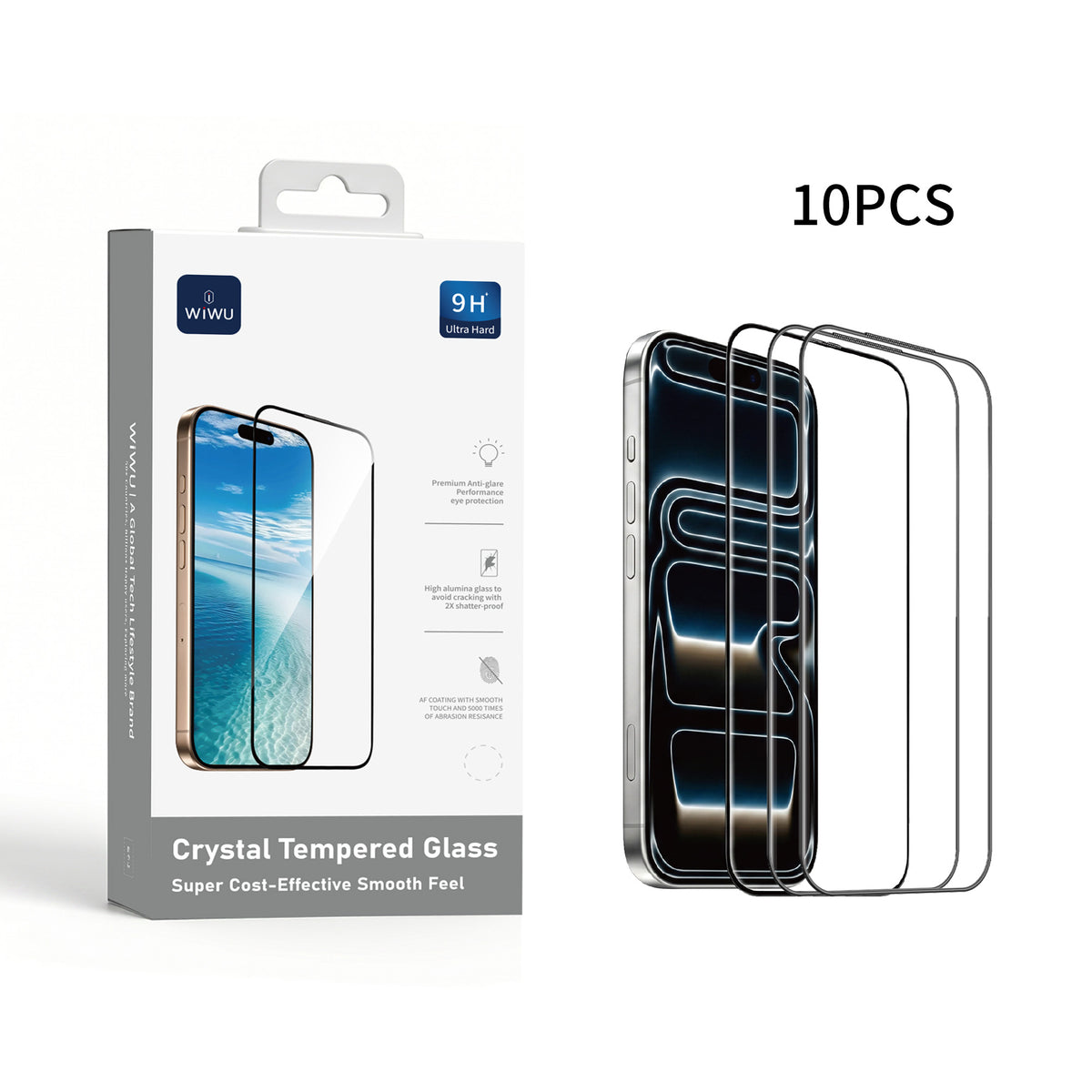 WiWU 2.5D Ultra Clear Tempered Glass 10-Pack GT-008