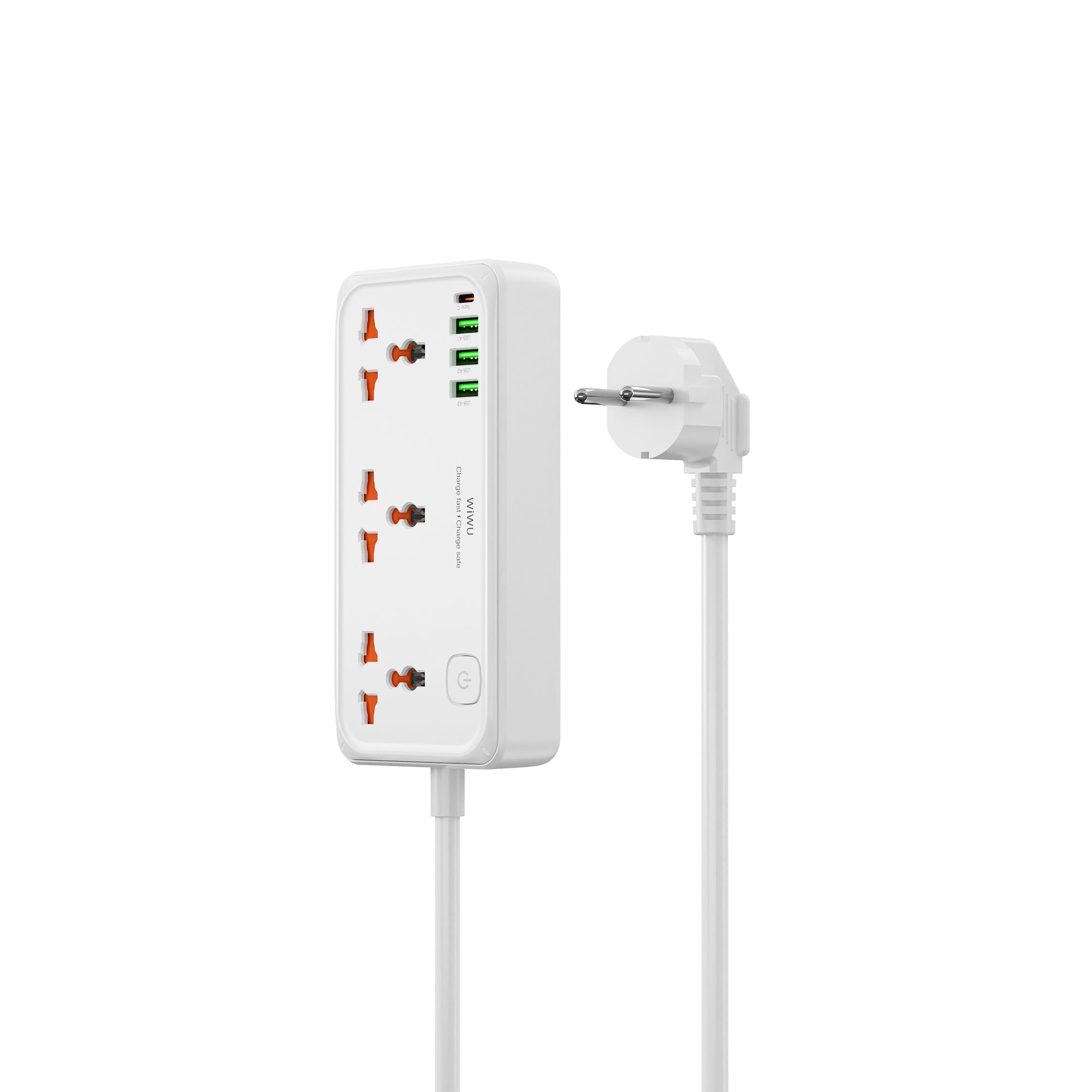 30W Cube Multiple Function GaN Power Strip 1C3A+3 sockets Wi-S005 EU/UK