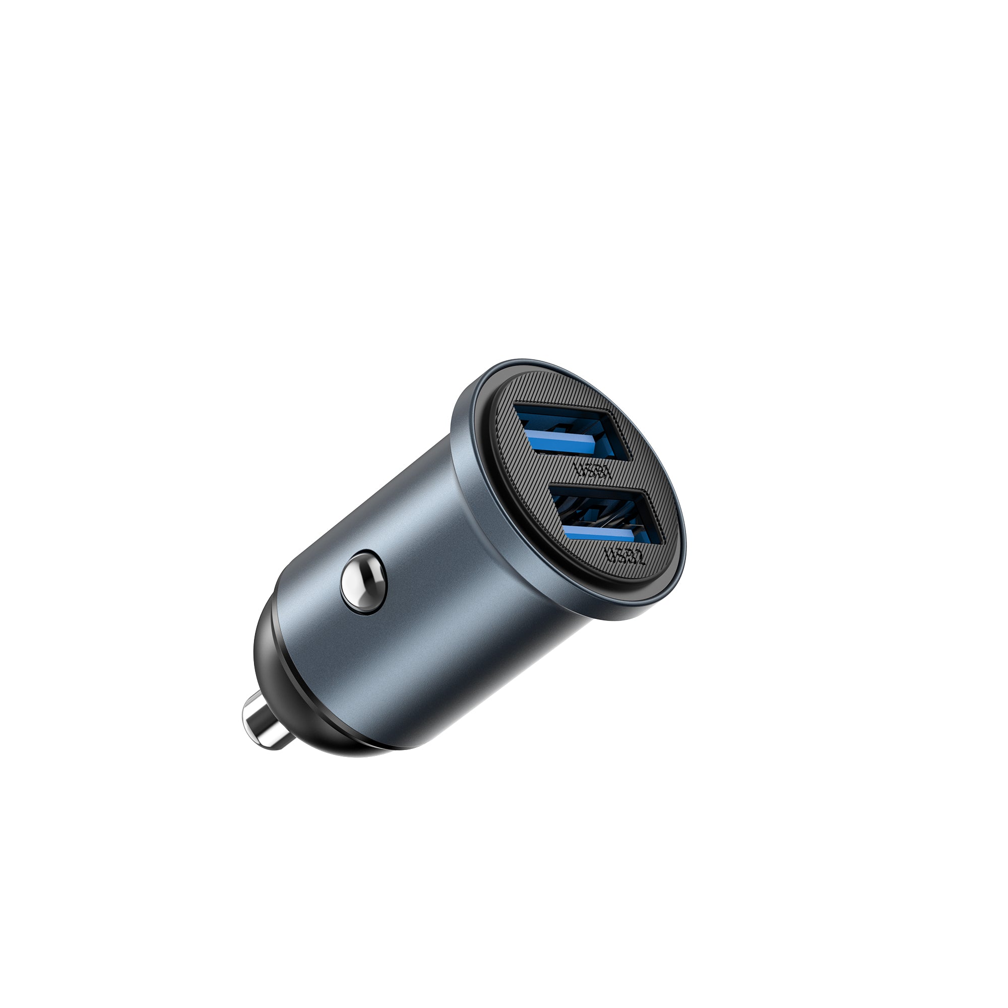 WiWU Wi‑CC031 Nano Lite 12W Dual USB Car Charger QC3.0 Fast Charging Compact Aluminum Alloy