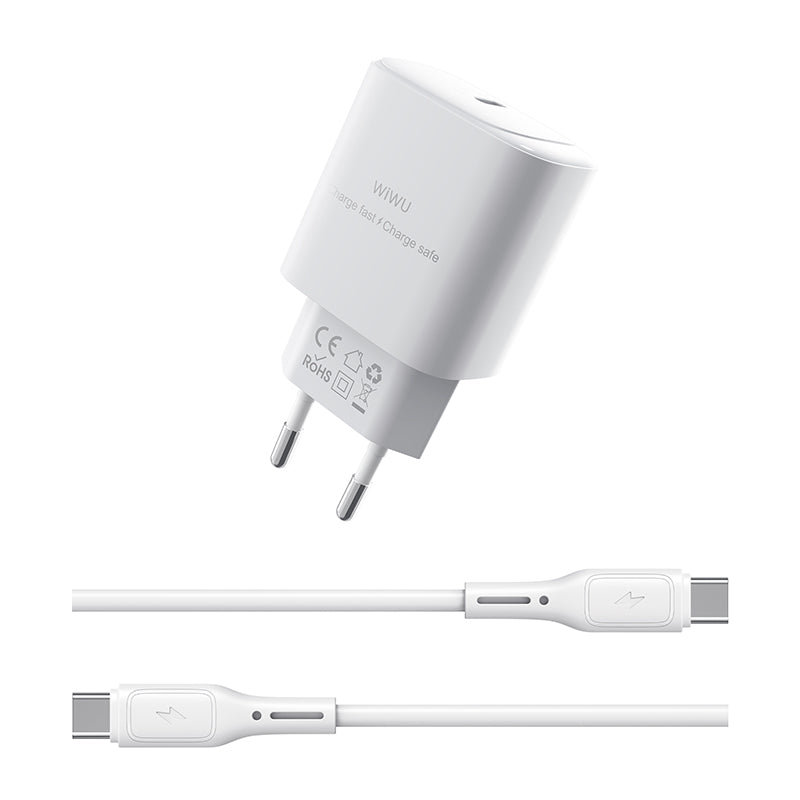 WIWU 30W Essen GaN Fast Charger+Cable Combo Wi-G008 C-C