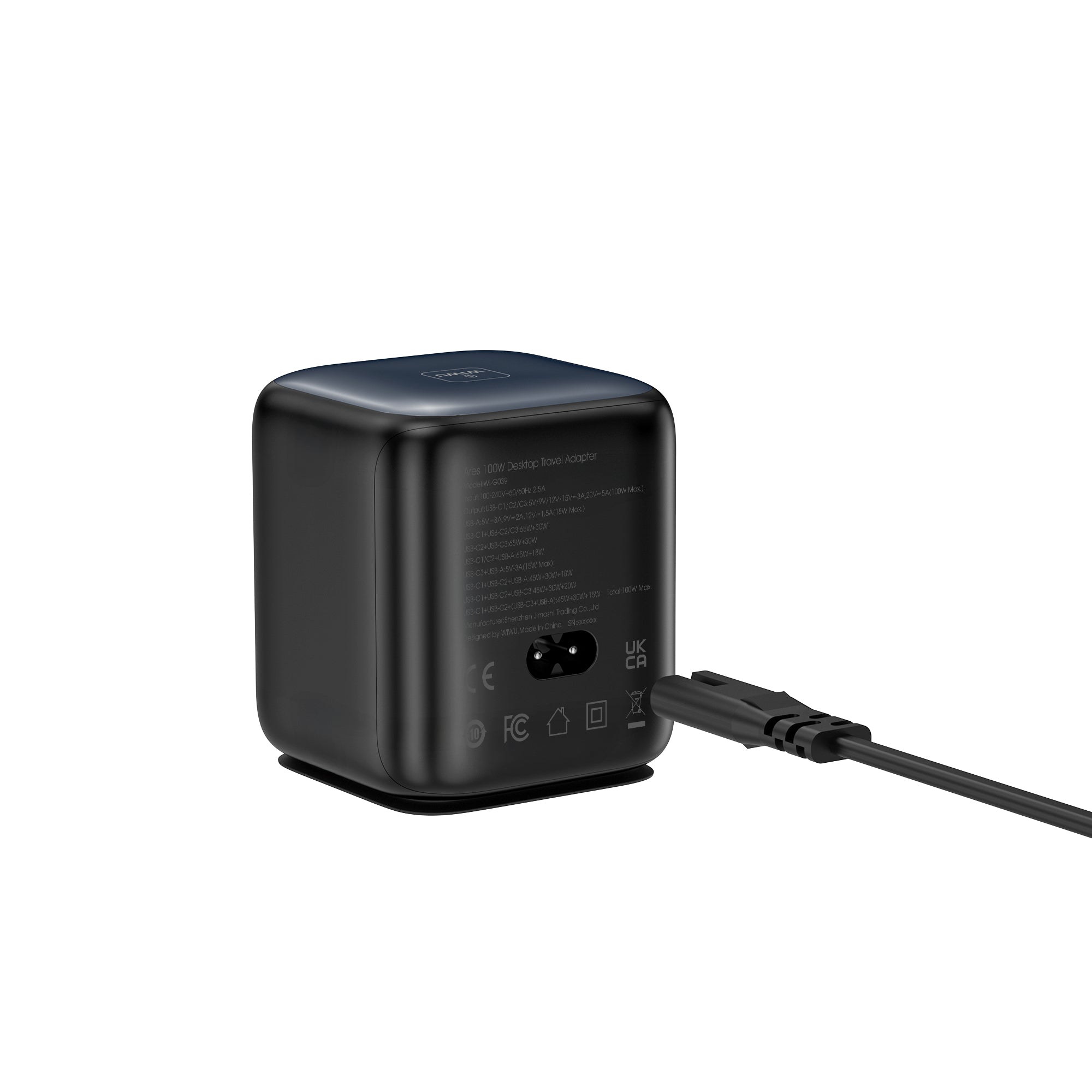 WiWU Wi-G039 100W GaN Desktop Charger with 3 USB-C Ports & USB-A