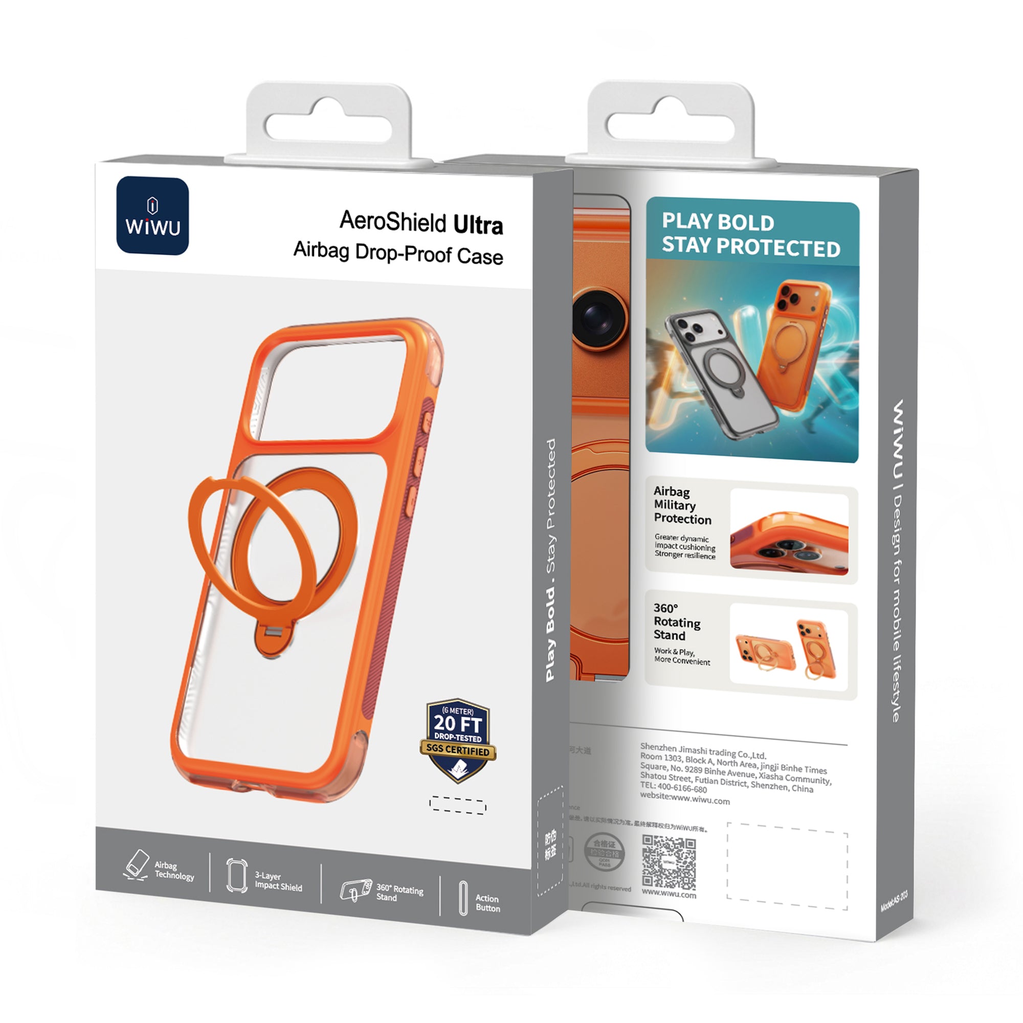 WiWU AS-203 AeroShield Ultra Airbag Anti-Drop MagSafe Phone Case