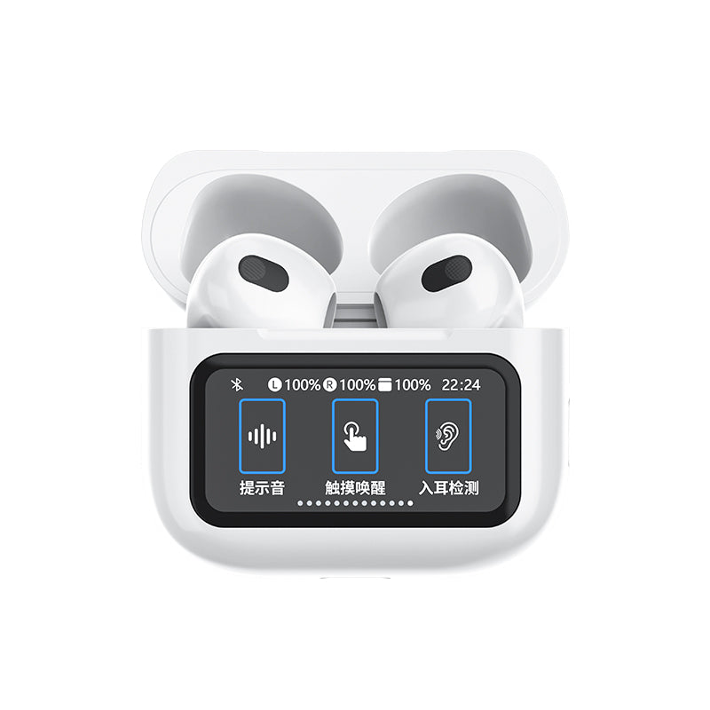 WiWU T23 Bluetooth Earbuds with Display Bluetooth 6.0 4.5H Music Touch Control Ear Detection