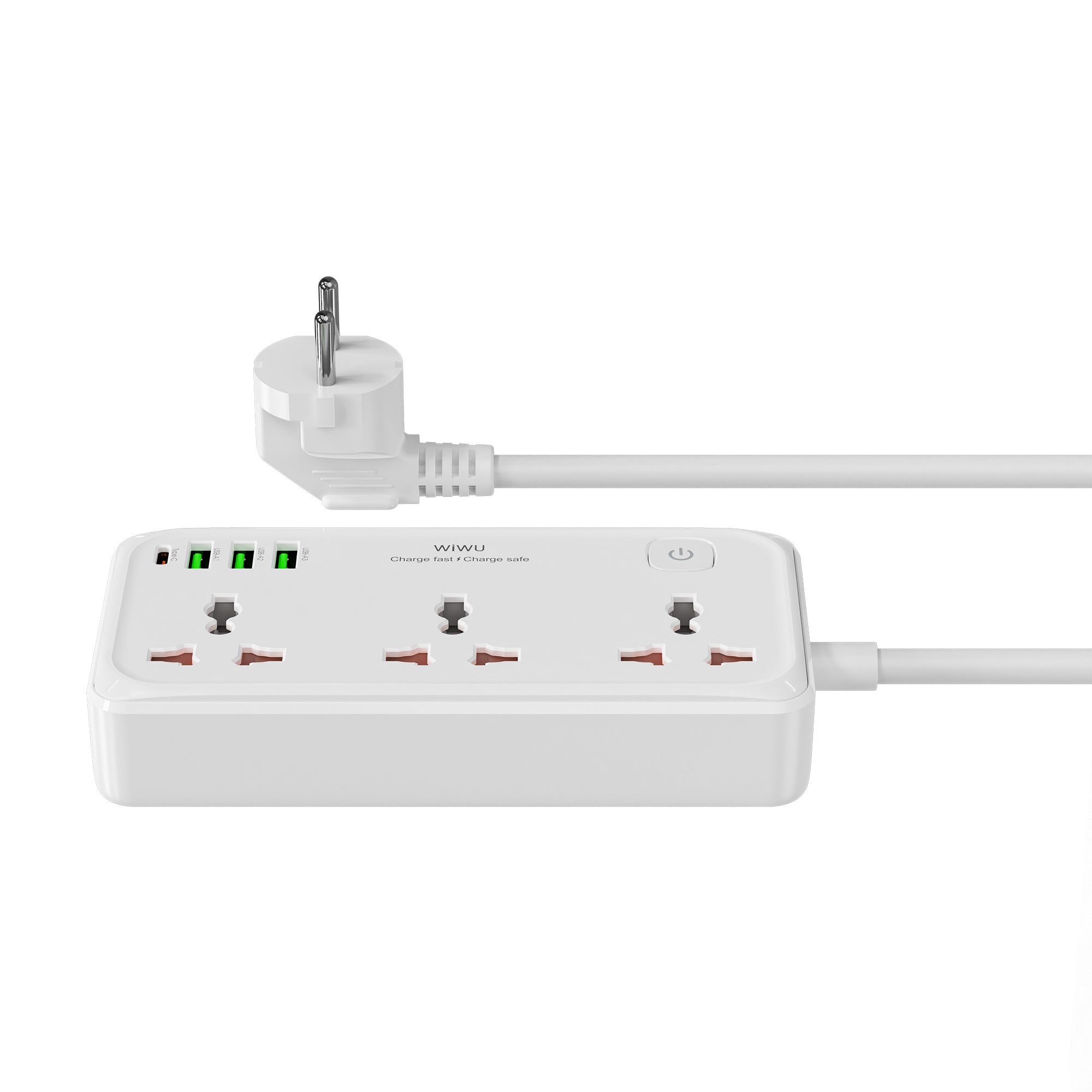 30W Cube Multiple Function GaN Power Strip 1C3A+3 sockets Wi-S005 EU/UK