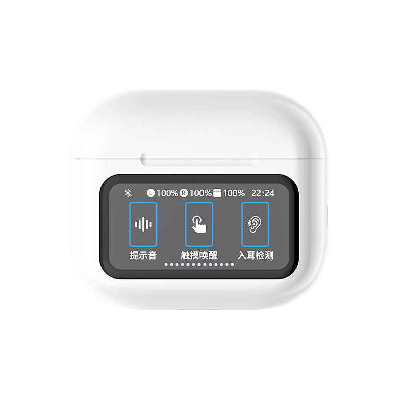 WiWU T23 Bluetooth Earbuds with Display Bluetooth 6.0 4.5H Music Touch Control Ear Detection