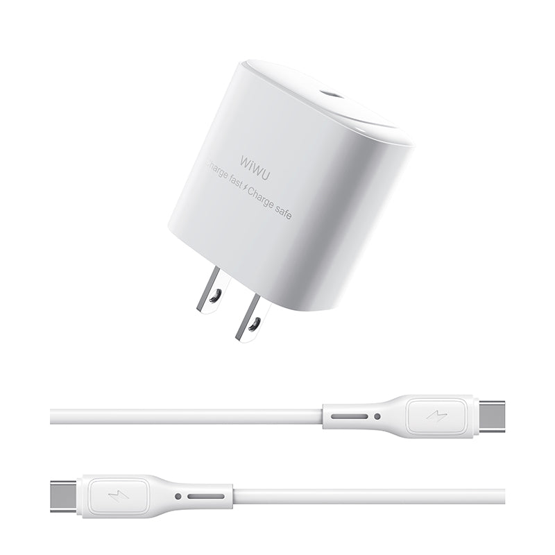 WIWU 30W Essen GaN Fast Charger+Cable Combo Wi-G008 C-C