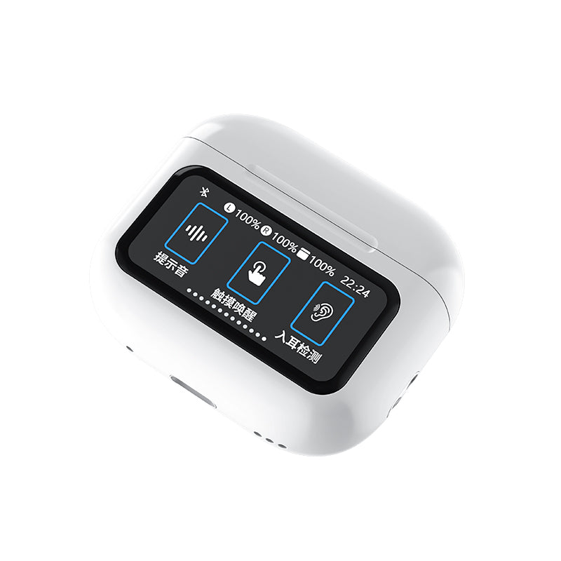 WiWU T23 Bluetooth Earbuds with Display Bluetooth 6.0 4.5H Music Touch Control Ear Detection
