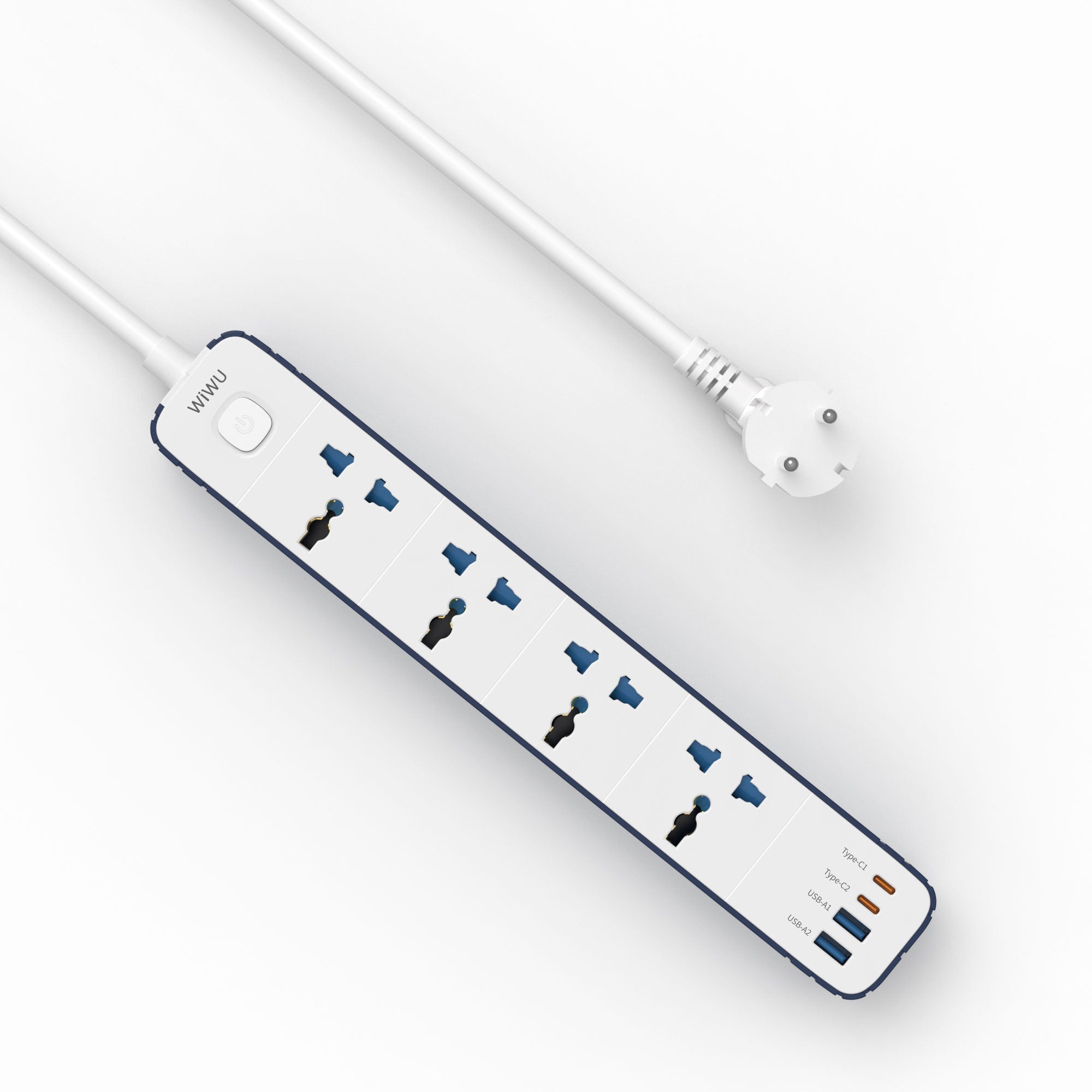 WiWU Wi-S007 PS422 20W GaN 8 in 1 Compact Charging Power Strip