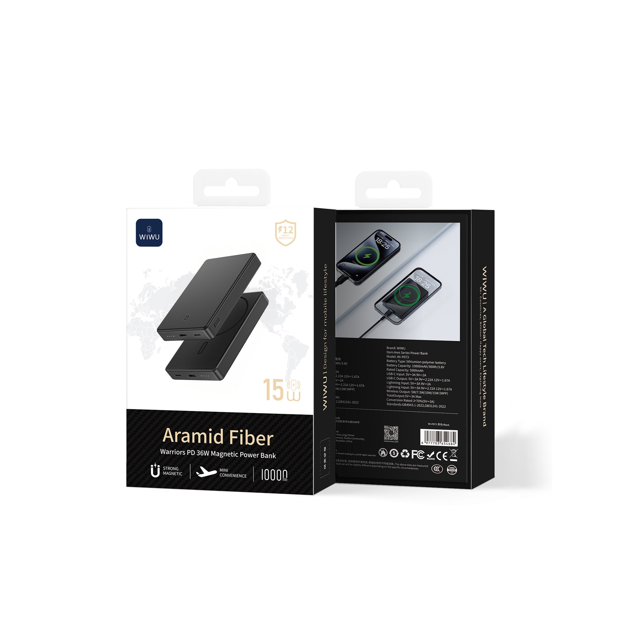 WiWU Warriors PD 20W Magnetic Power Bank Wi-P073 10000mAh