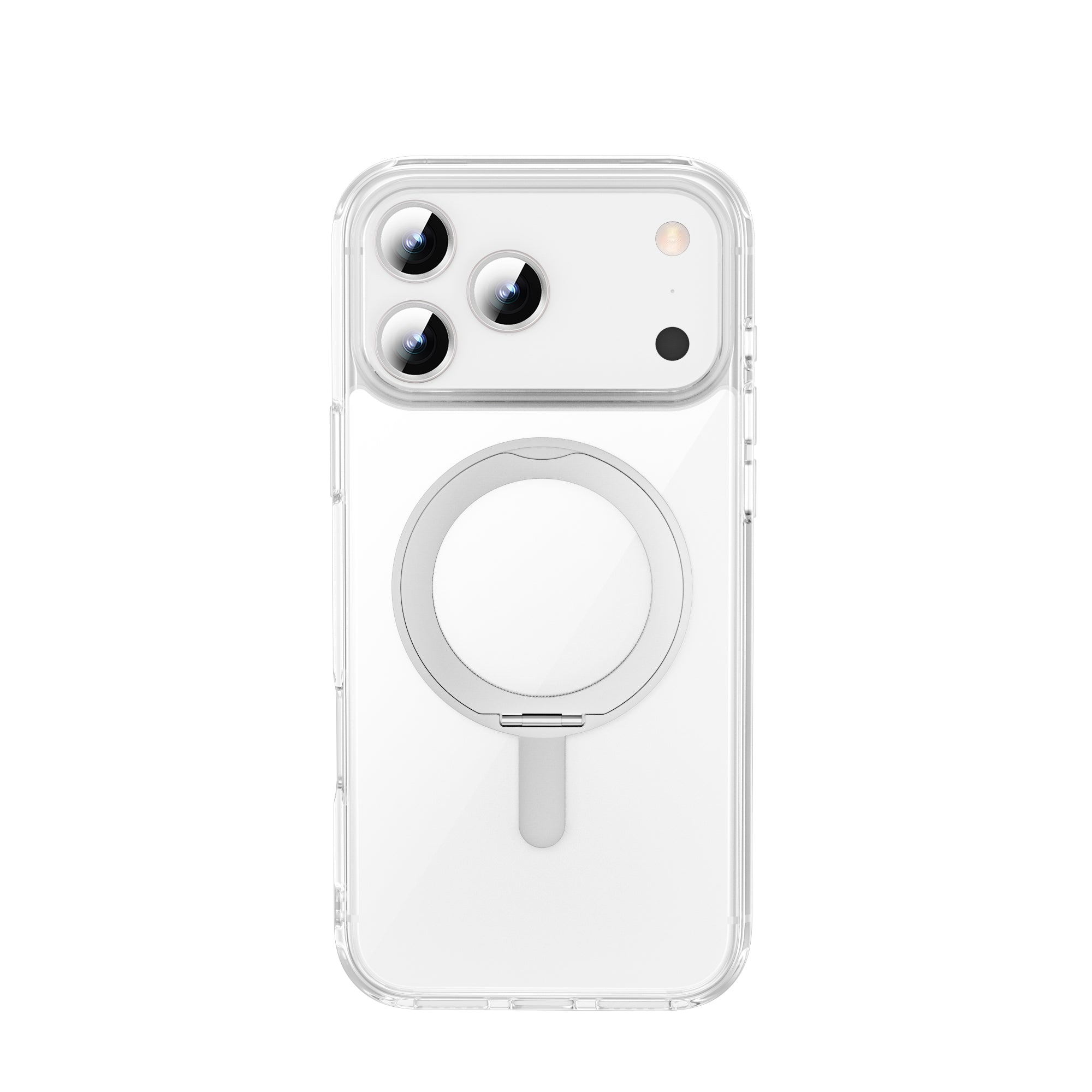 WiWU MCC-201 Magnetic Clear Case with 360 Rotating Stand Anti-Shock PC TPU Shell for IP17 Series