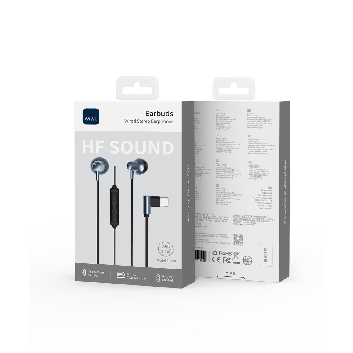 WiWU EB320 Type-C Wired Earphones