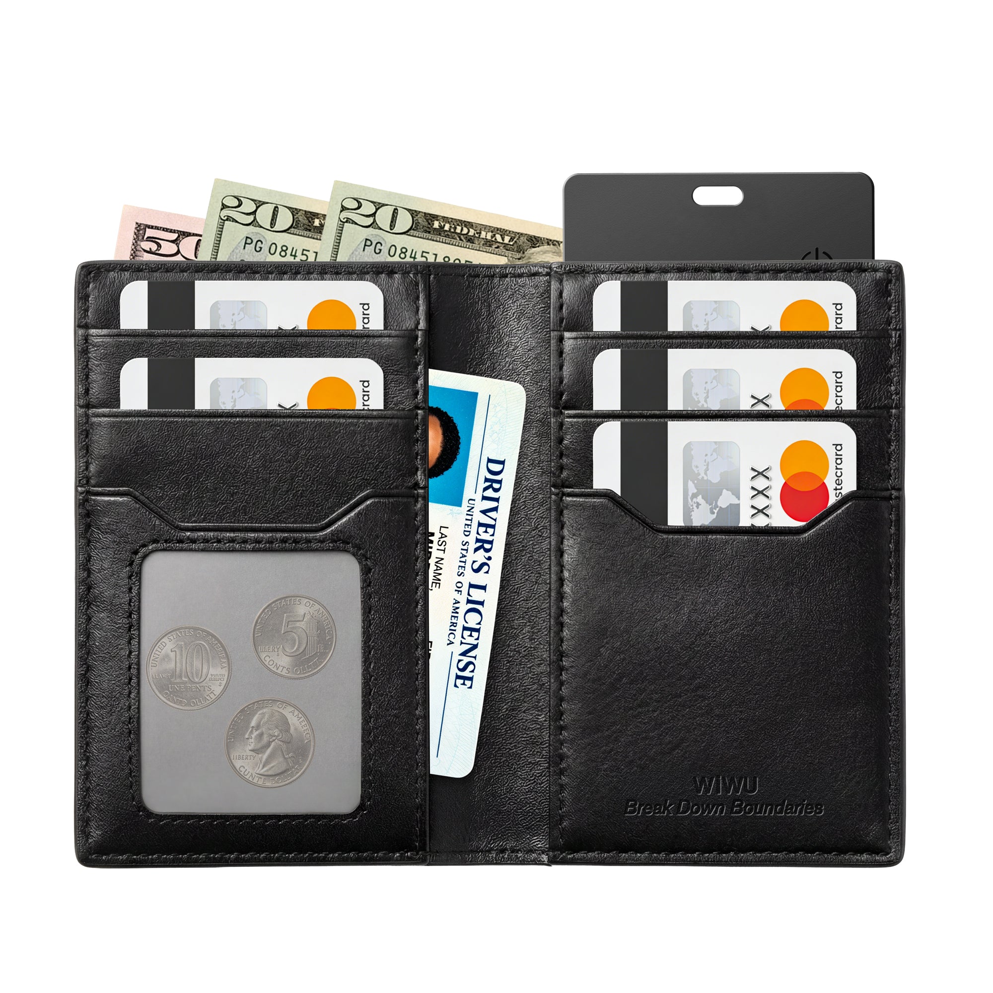 WiWU Royal Card Wallet FM RFID Leather Wallet with Find My Card Slot