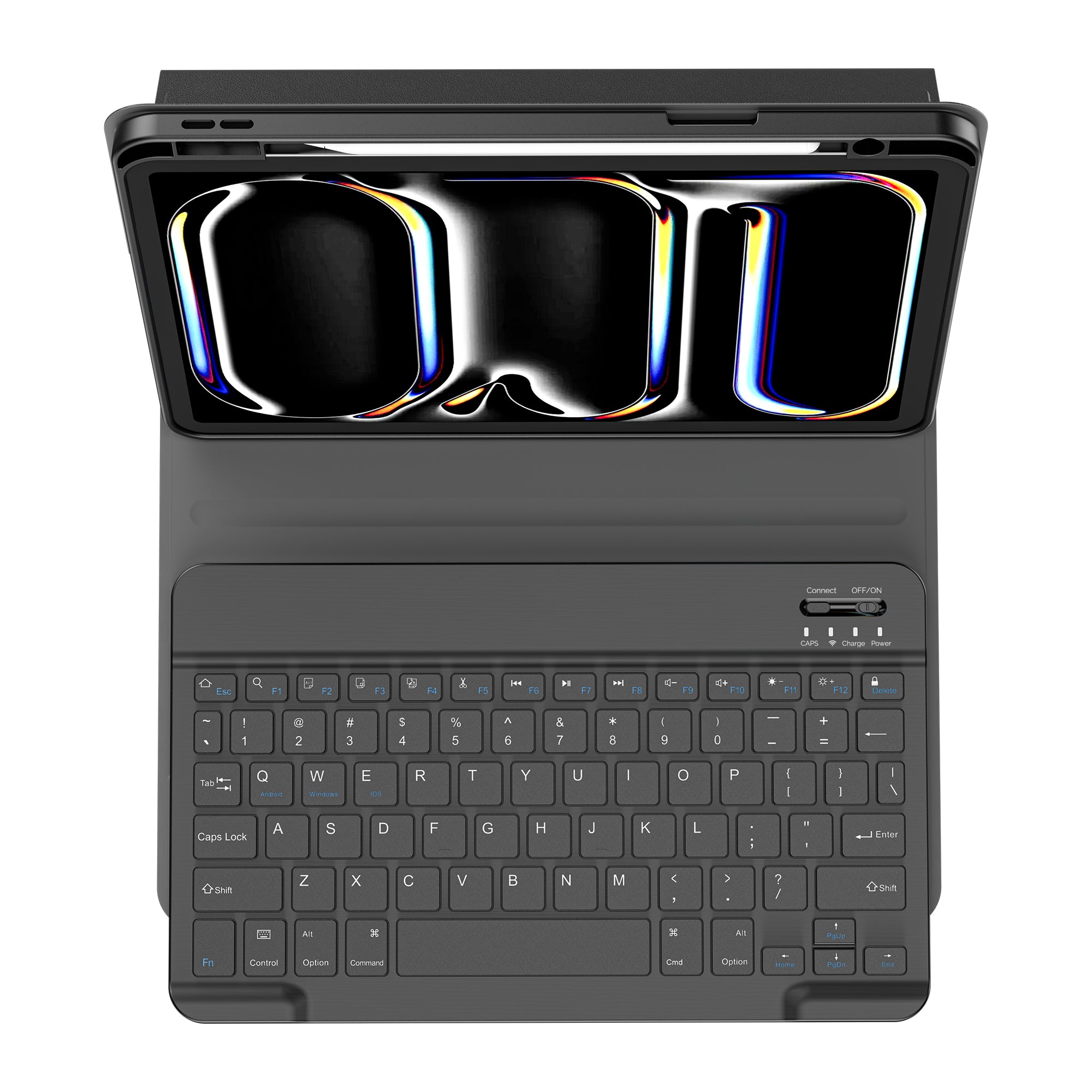 WiWU MK-006 3-in-1 iPad Keyboard Case with Stylus, Trackpad & Magnetic Cover