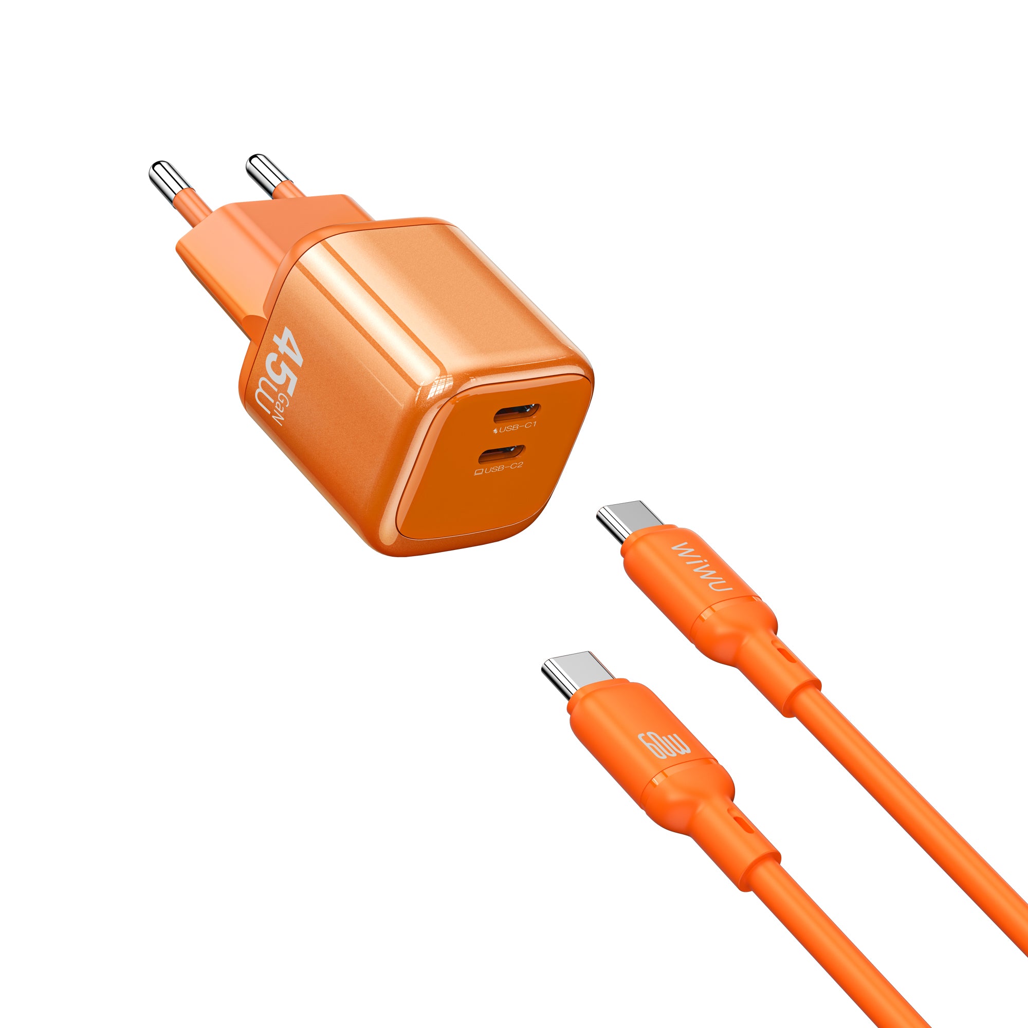 WiWU Cube 45W 2C PD Fast Charge Travel Adapter Combo Wi-G025