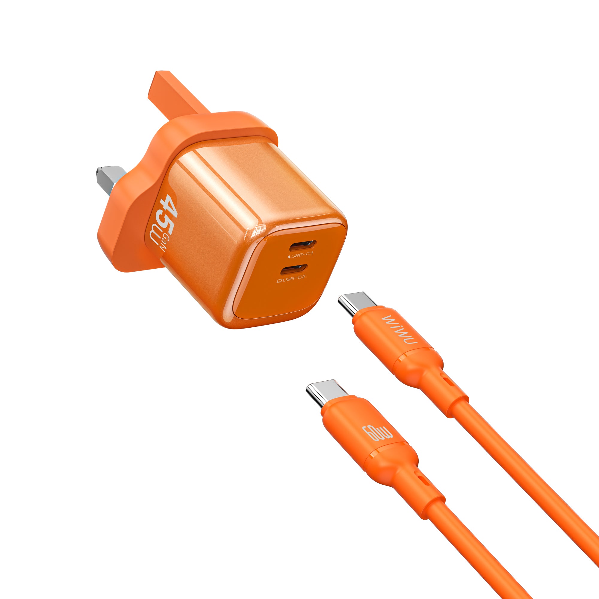 WiWU Cube 45W 2C PD Fast Charge Travel Adapter Combo Wi-G025