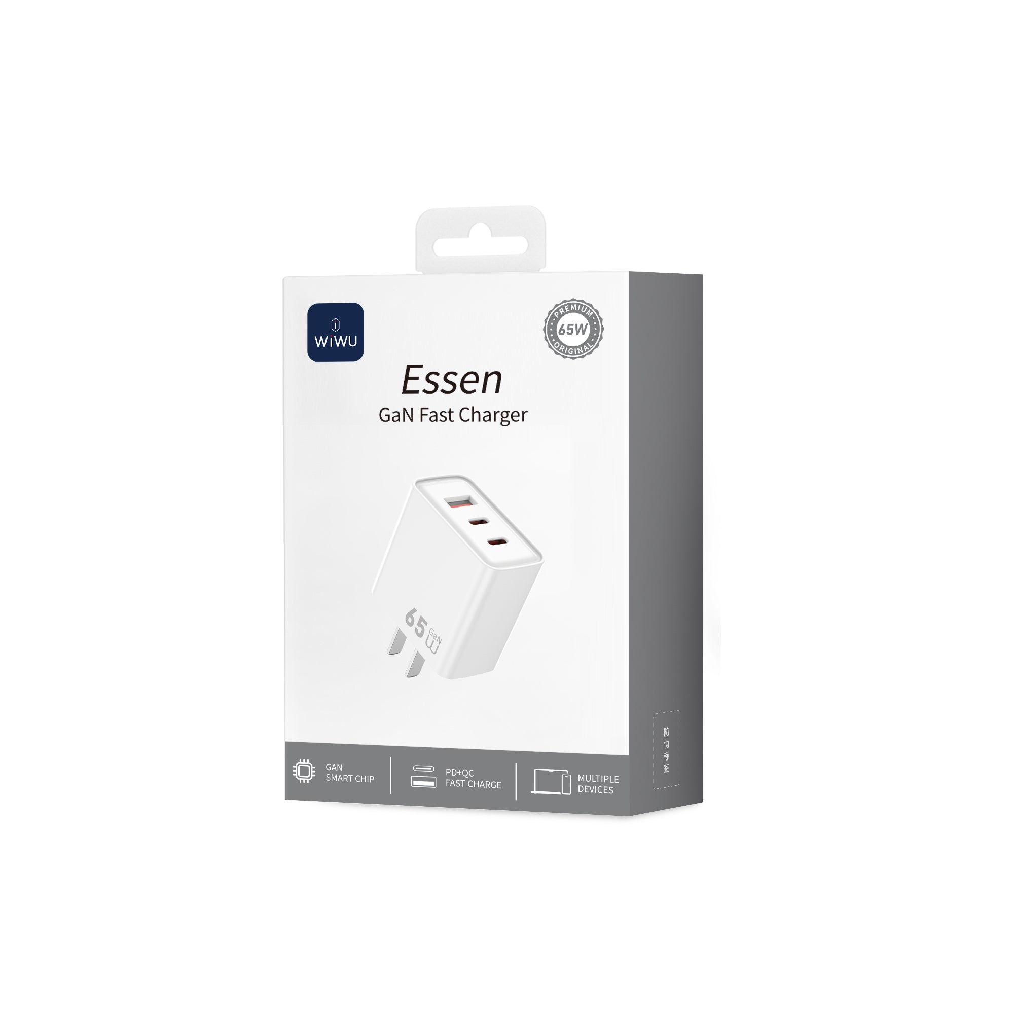 WiWU 65W Essen GaN Fast Charger for Laptop CN UK EU Plug Wi-G005