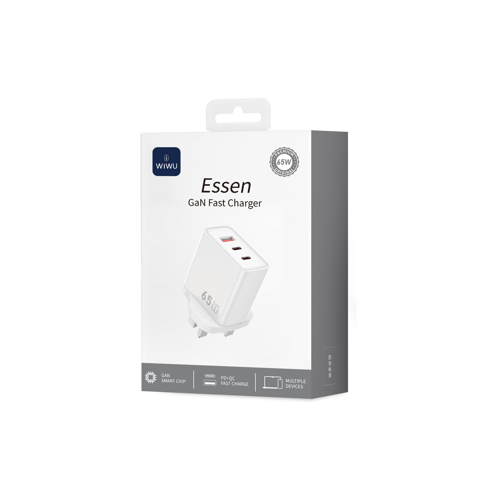 WiWU 65W Essen GaN Fast Charger for Laptop CN UK EU Plug Wi-G005