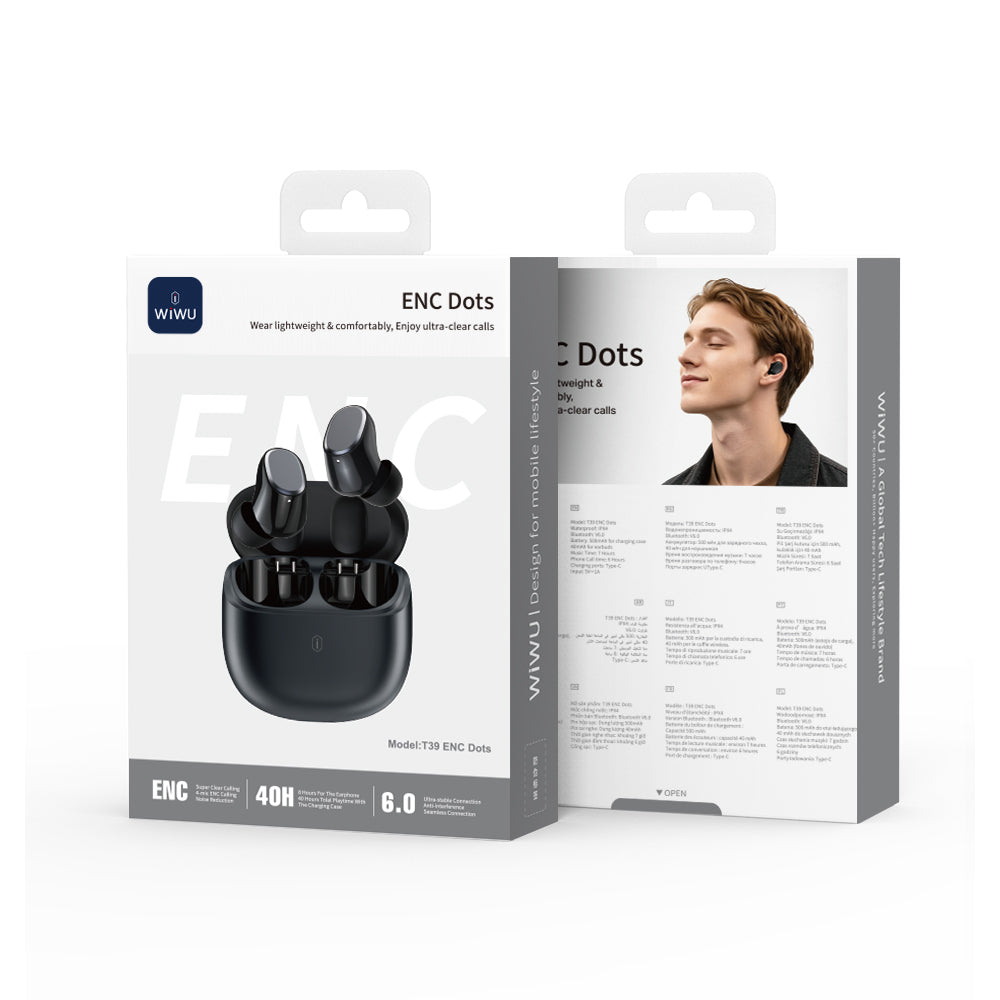 WiWU T39 ENC Dots True Wireless Earbuds with Bluetooth 6.0
