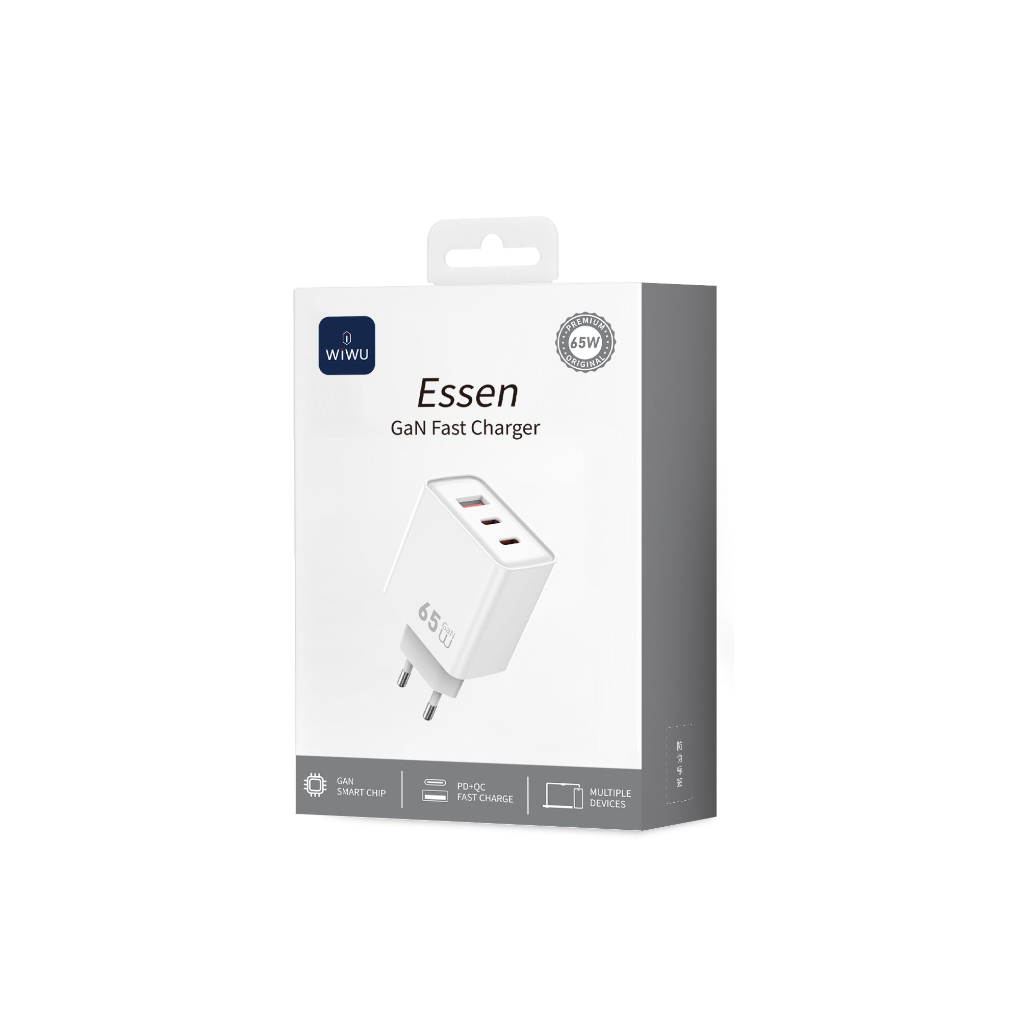 WiWU 65W Essen GaN Fast Charger for Laptop CN UK EU Plug Wi-G005