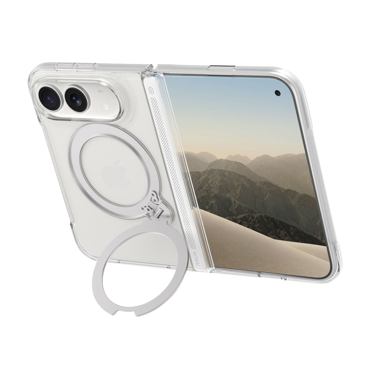 WiWU DS-203 DiamondShield Ultra Anti-Yellowing Magnetic Case with Adjustable Stand for iP Duo