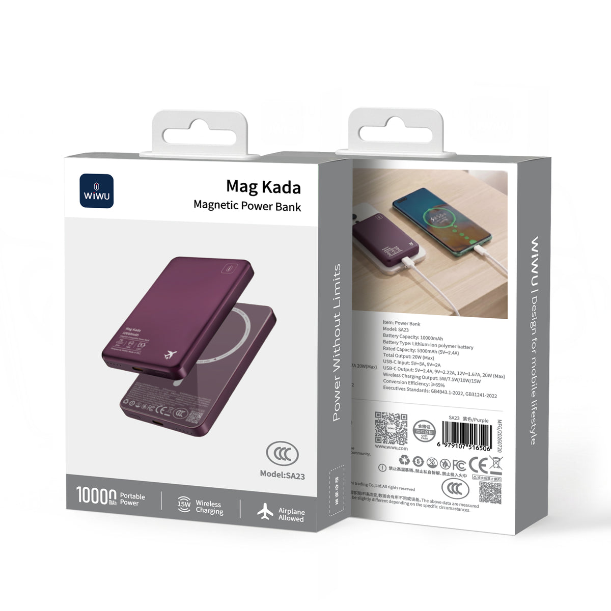 WiWU SA23 Mag Kada 10000mAh Magnetic Power Bank