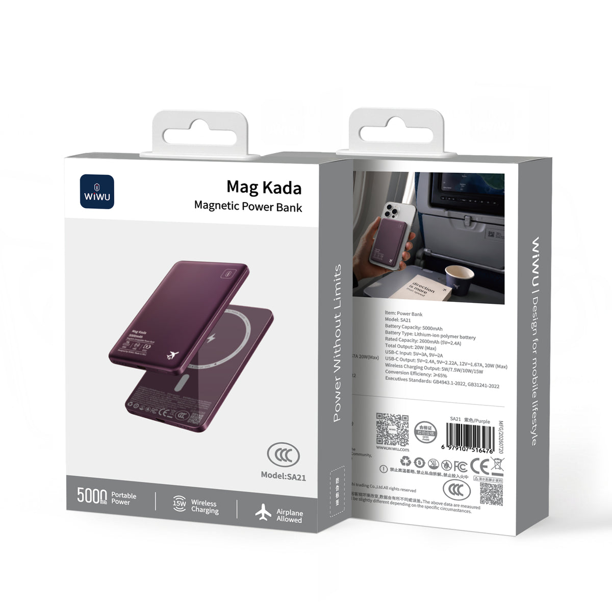 WiWU SA21 Mag Kada 5000mAh Magnetic Power Bank