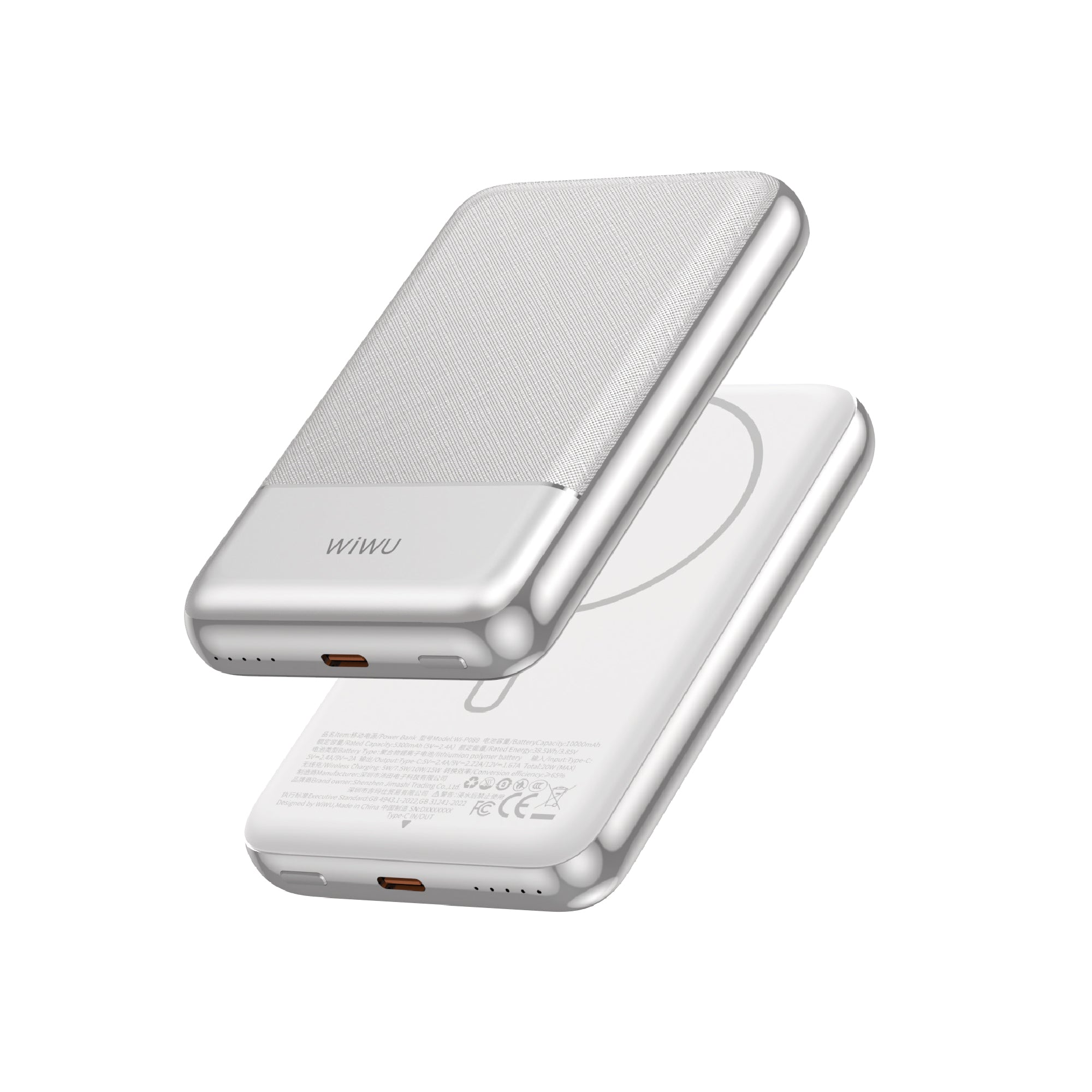 WiWU Silver Seraph Alloy Unibody Power Bank Wi-P089