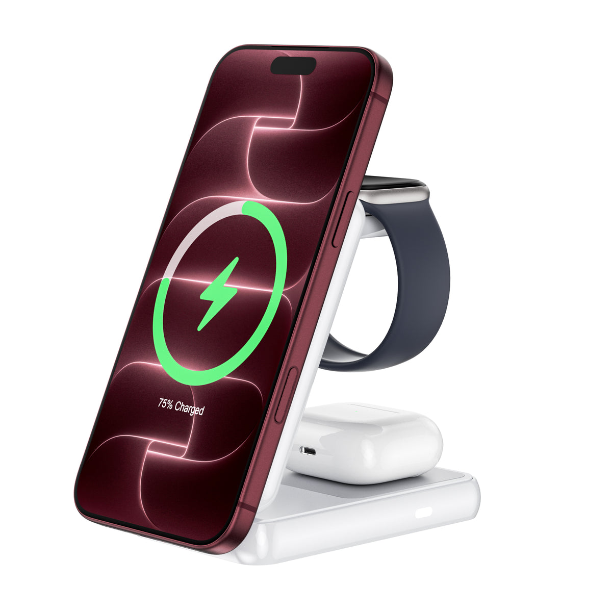 WiWU 3-in-1 WH500 Foldable Magnetic Wireless Charger
