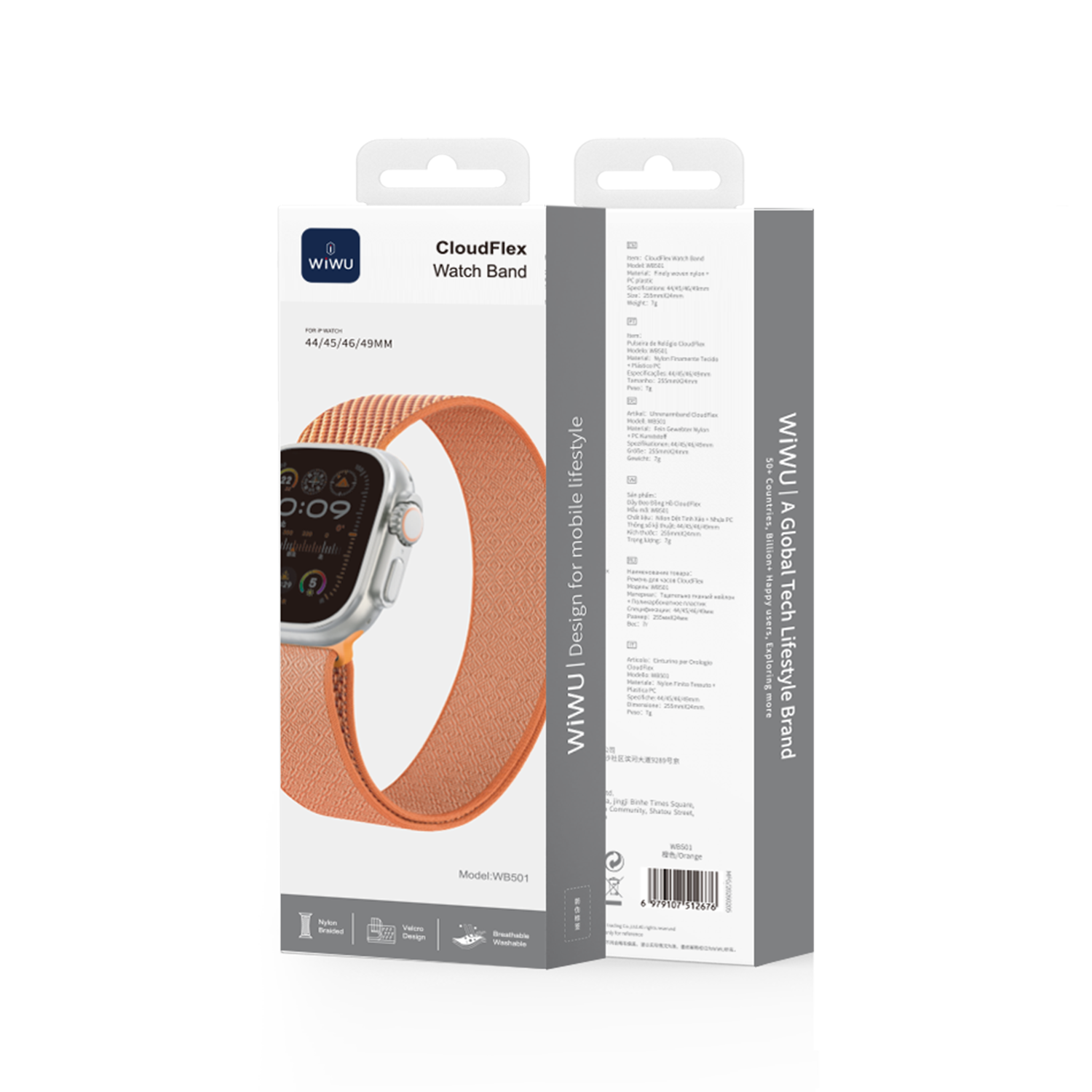 WiWU WB501 CloudFlex Secure Magnetic Nylon Watch Band for Apple Watch