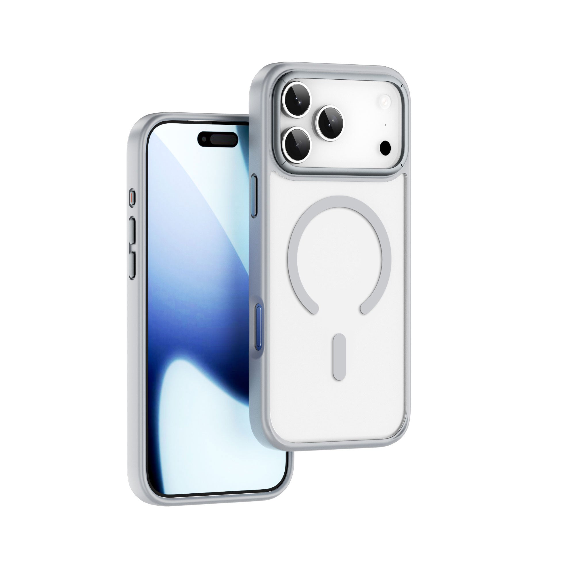 WiWU FGG-012 Armor Magnetic Case Soft Touch with Metal Buttons and Camera Ring for IP17 Series