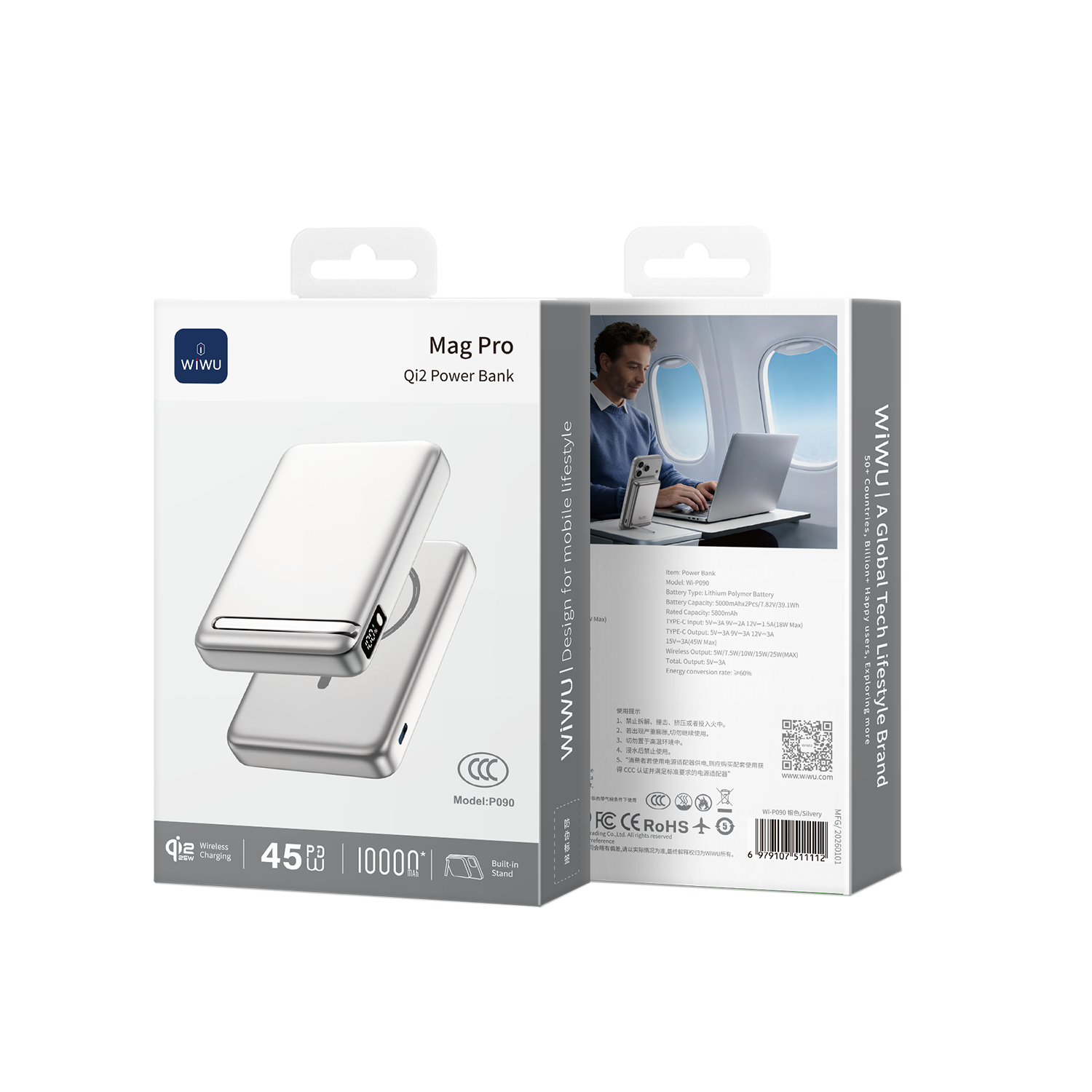 WiWU Mag Pro Qi2 Power Bank Wi-P090