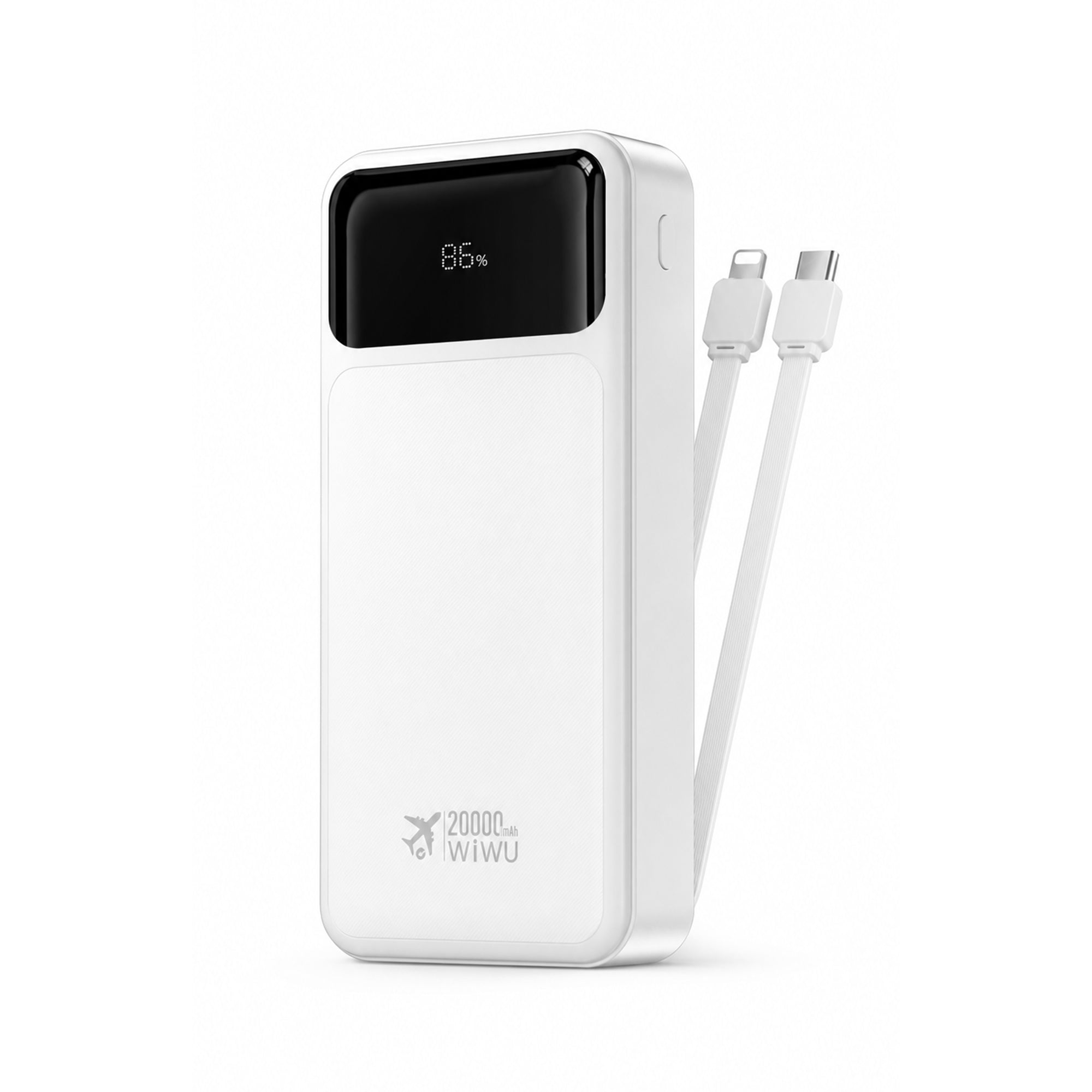 WiWU Q96 20000mAh Power Bank with Built-in Dual Cables