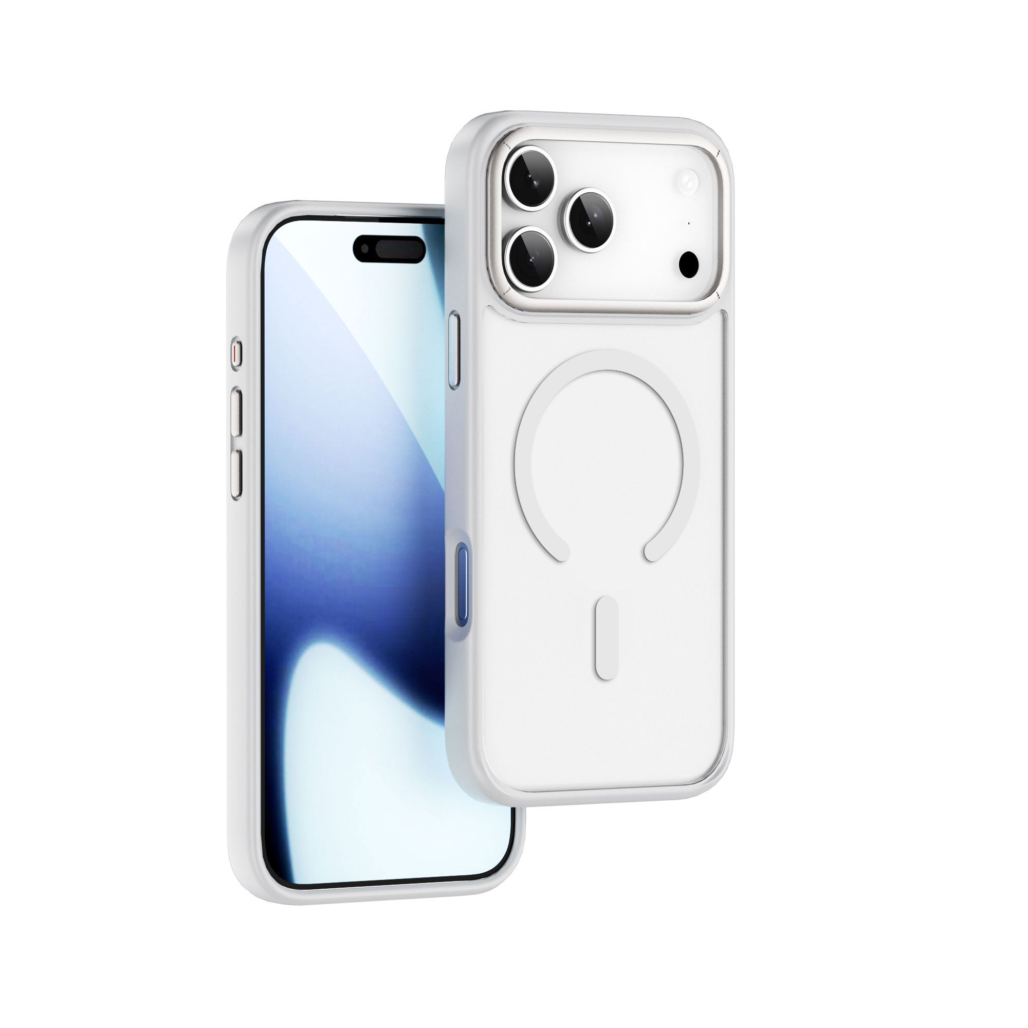 WiWU FGG-012 Armor Magnetic Case Soft Touch with Metal Buttons and Camera Ring for IP17 Series
