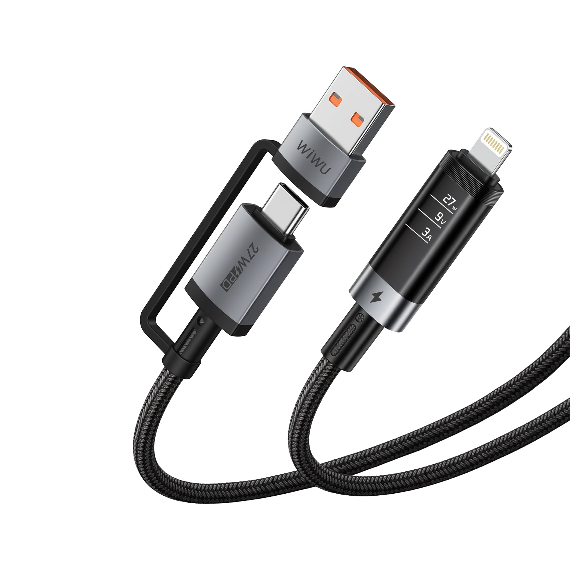 WiWU USB-A+C to Lightning Cable Wi-C110