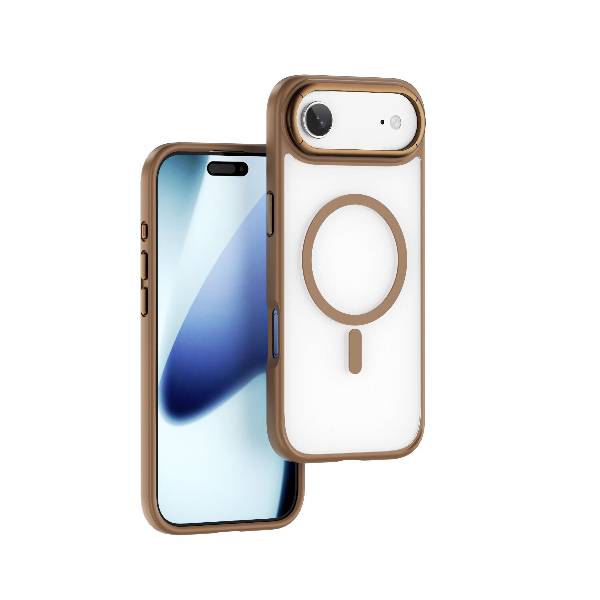 WiWU FGG-012 Armor Magnetic Case Soft Touch with Metal Buttons and Camera Ring for IP17 Series