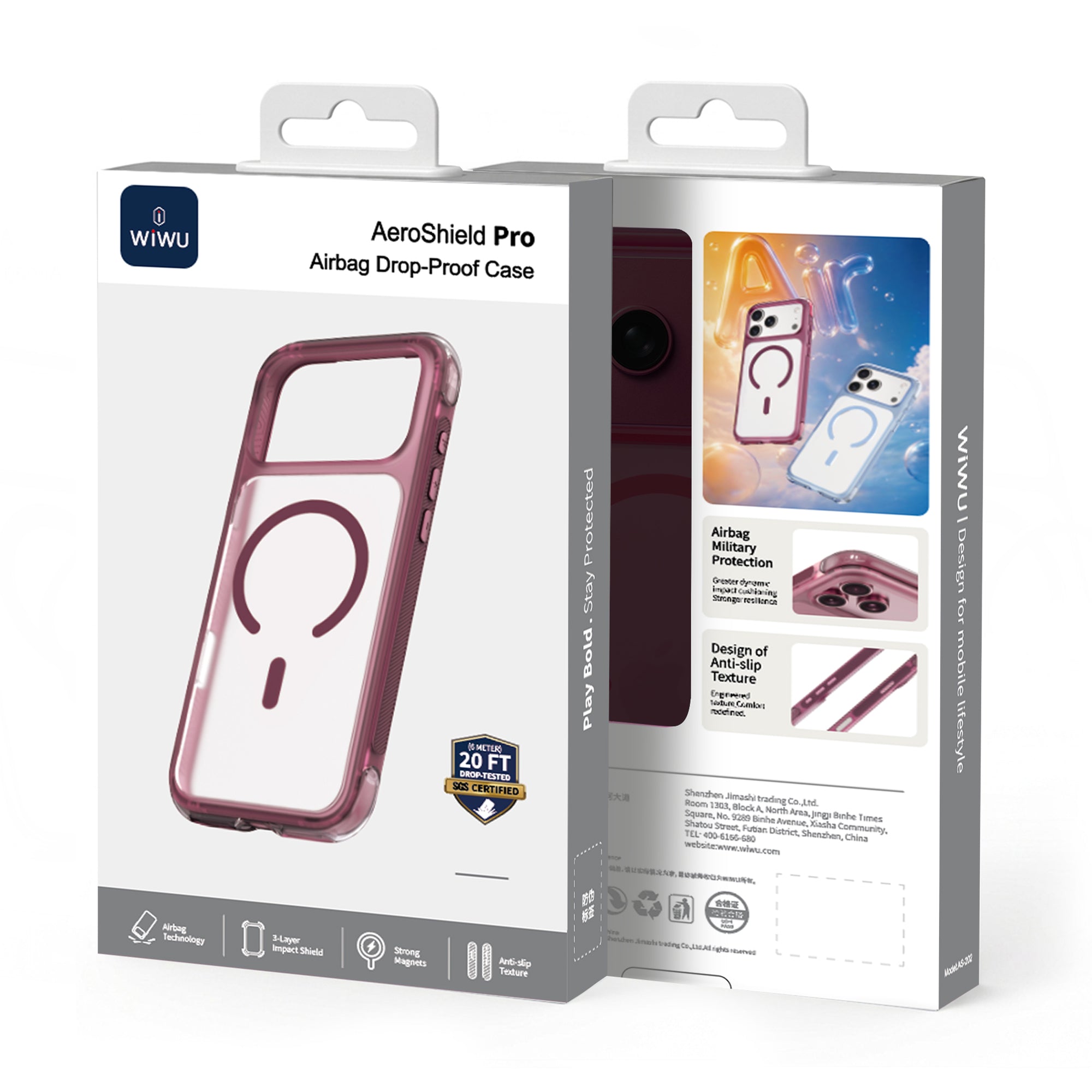WiWU AS-202 AeroShield Pro Airbag Anti-Drop MagSafe Phone Case