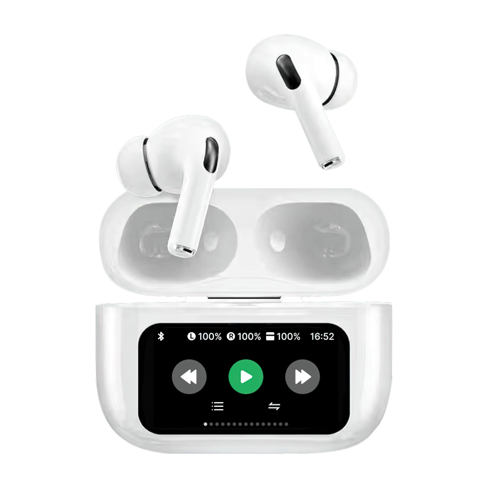 WiWU T22 Wireless Earbuds with Display Bluetooth 6.0 -23dB Noise Reduction 4H Music Ear Detection