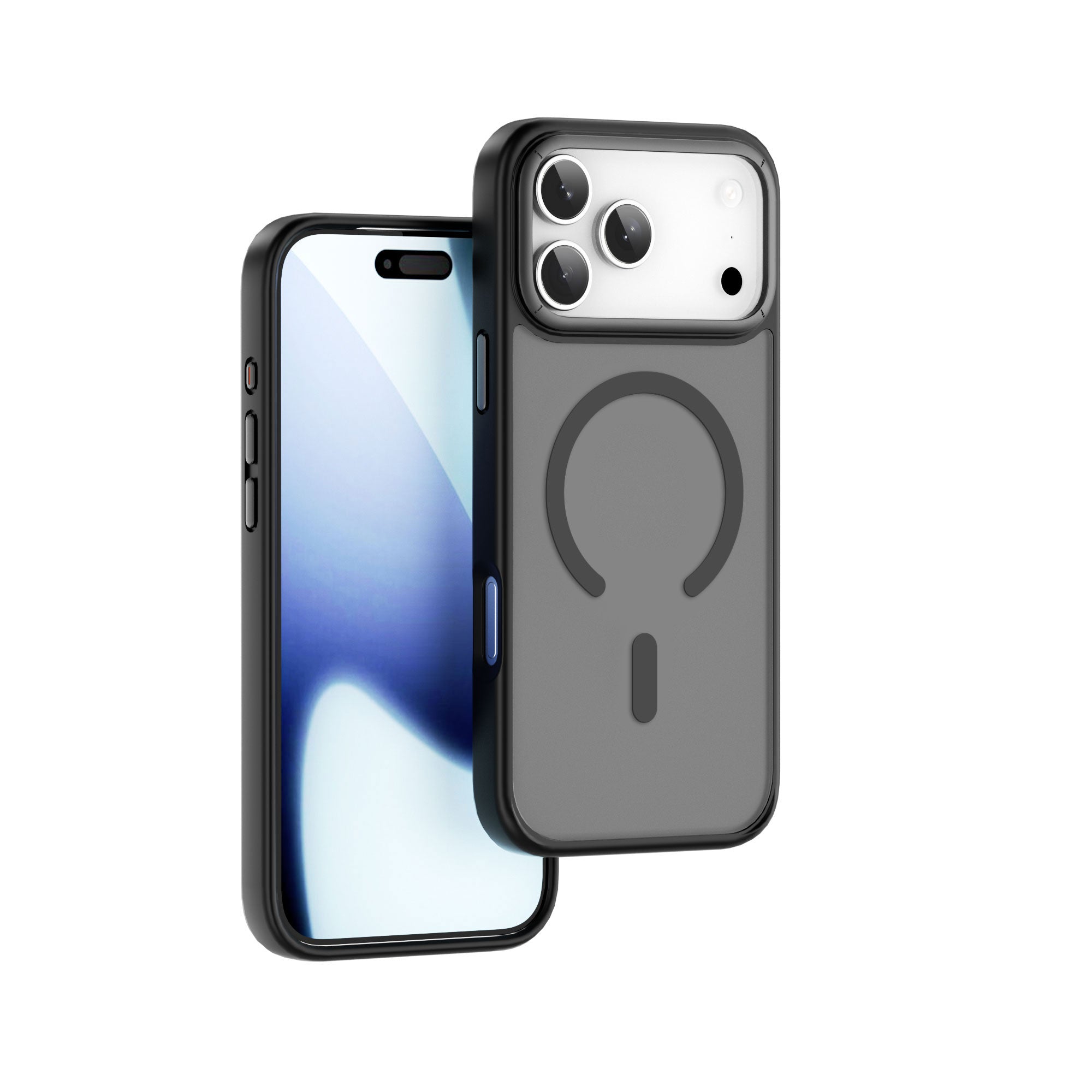 WiWU FGG-012 Armor Magnetic Case Soft Touch with Metal Buttons and Camera Ring for IP17 Series