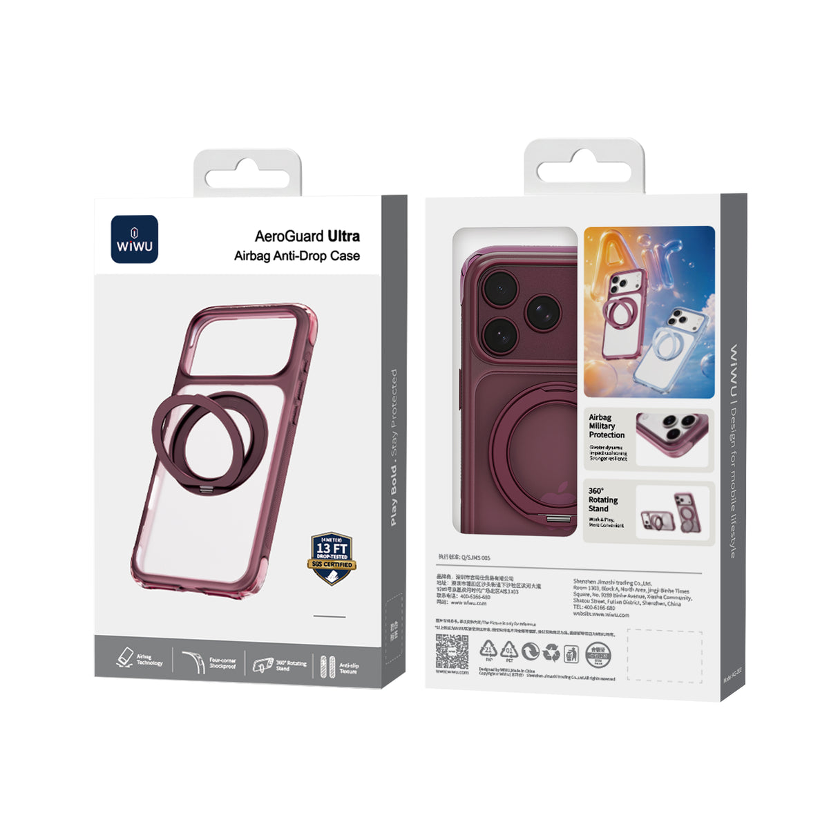 WiWU AG-203 AeroGuard Ultra Airbag Anti-Drop MagSafe Phone Case