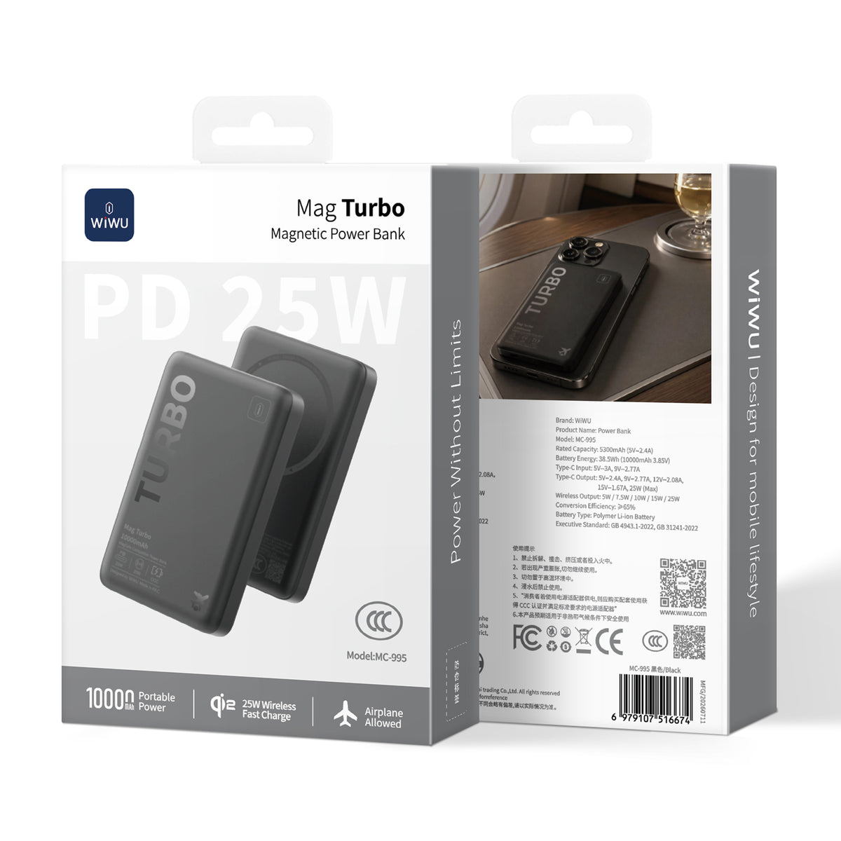 WiWU MC-995 Mag Turbo 25W Power Bank