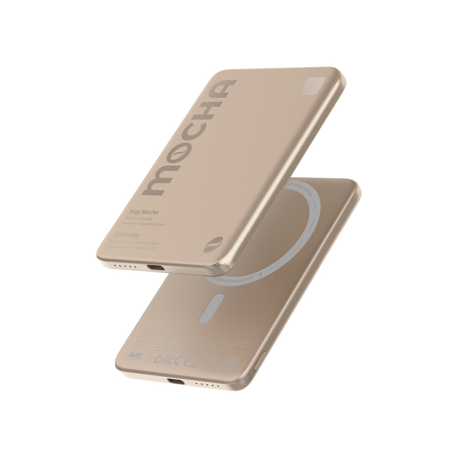 WiWU Wi-P085 5000mAh Magnetic Wireless Power Bank with 15W Fast Charging