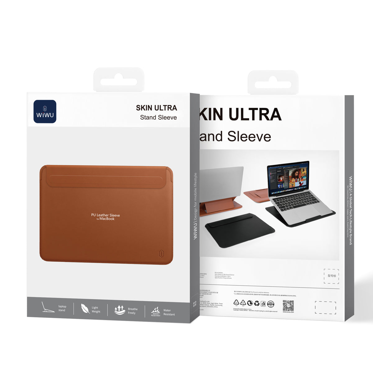 WiWU Skin Ultra Laptop Sleeve with Built-in Stand