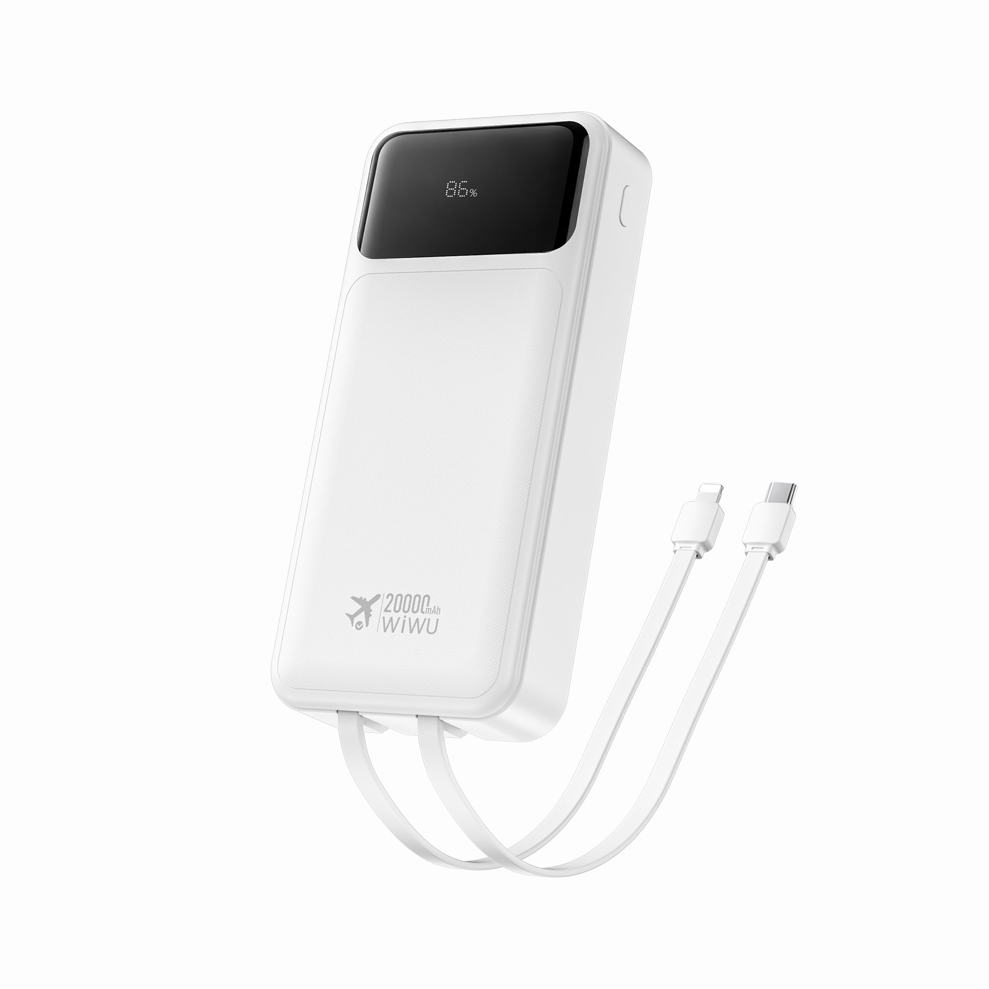 WiWU Q96 20000mAh Power Bank with Built-in Dual Cables