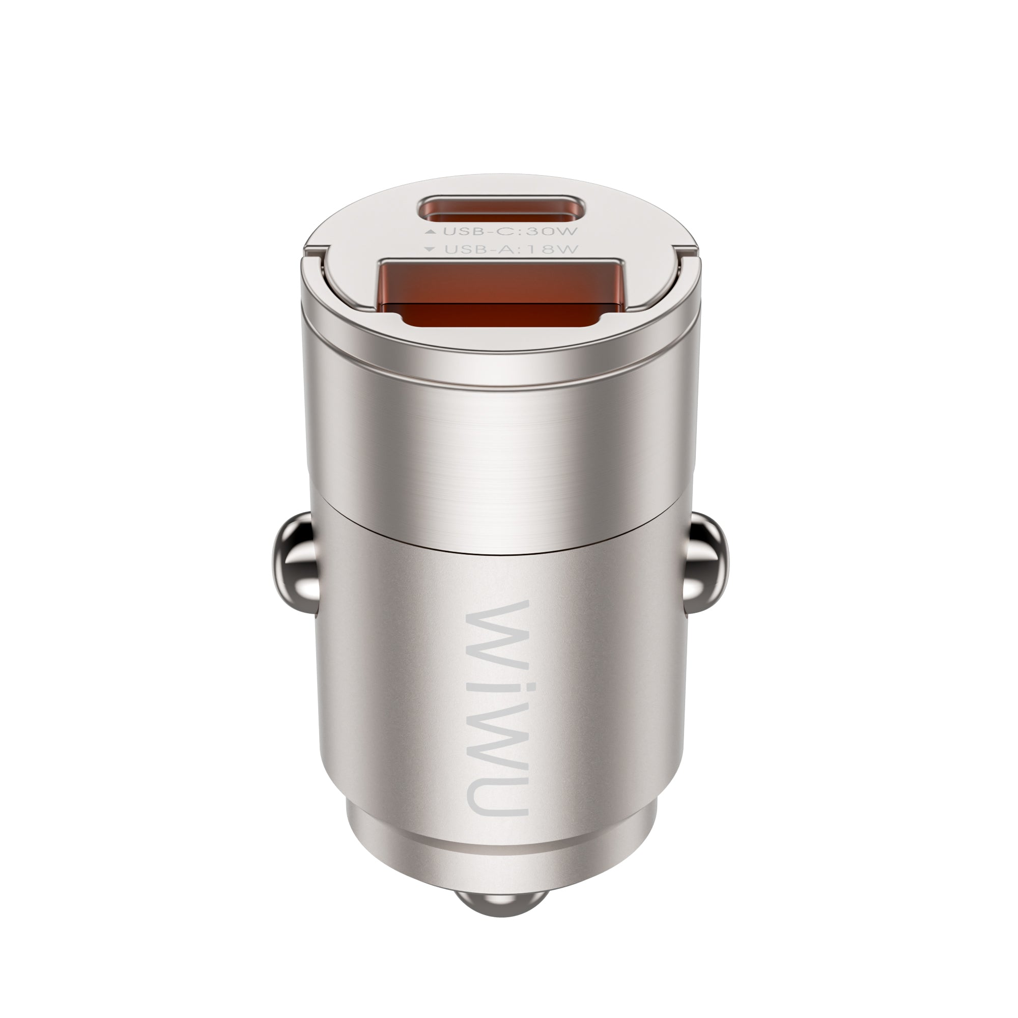 WiWU Nano Series 30W Fast Car Charger Wi-QC028 USC-A+USB-C