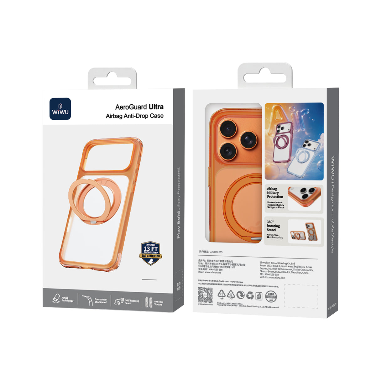WiWU AG-203 AeroGuard Ultra Airbag Anti-Drop MagSafe Phone Case