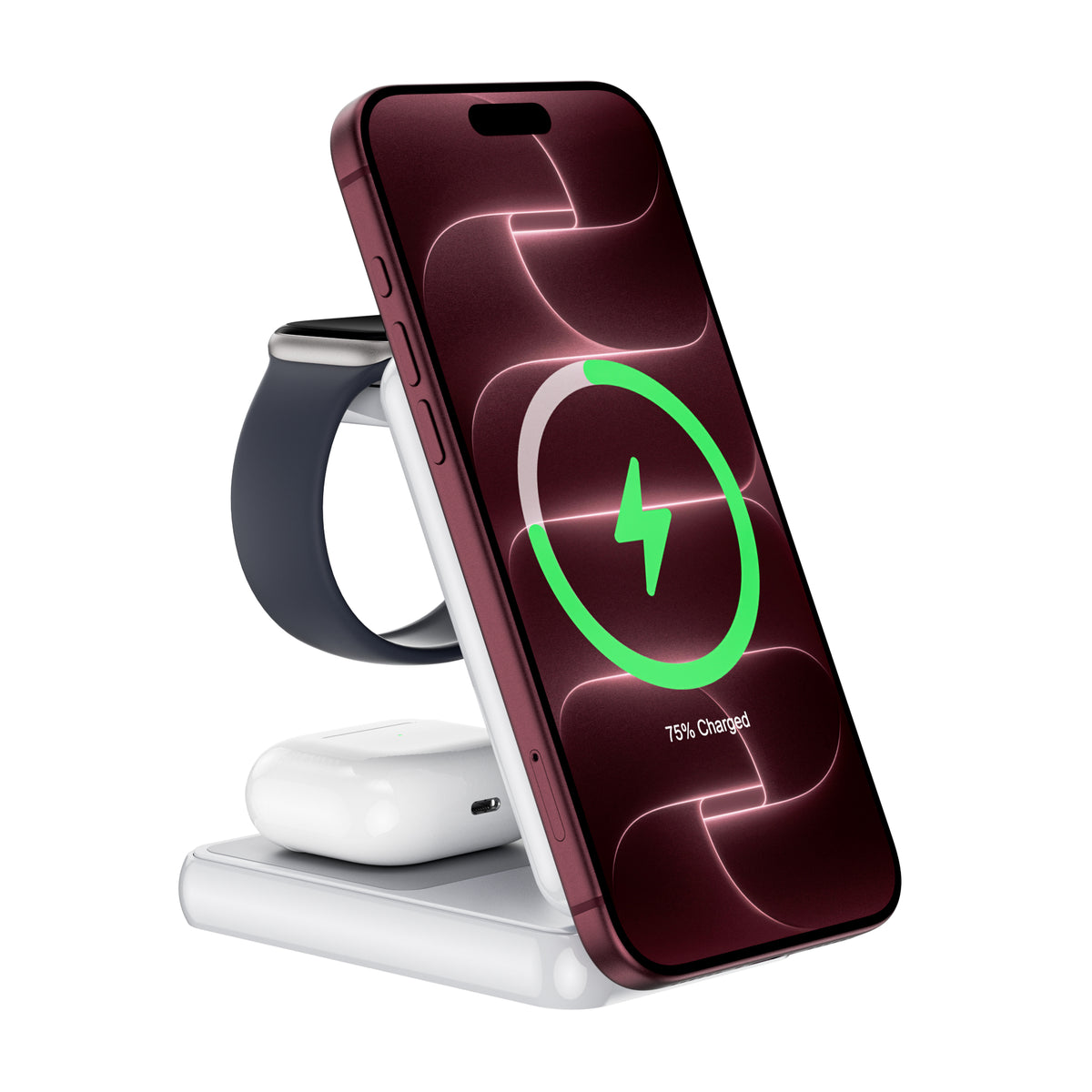 WiWU 3-in-1 WH500 Foldable Magnetic Wireless Charger