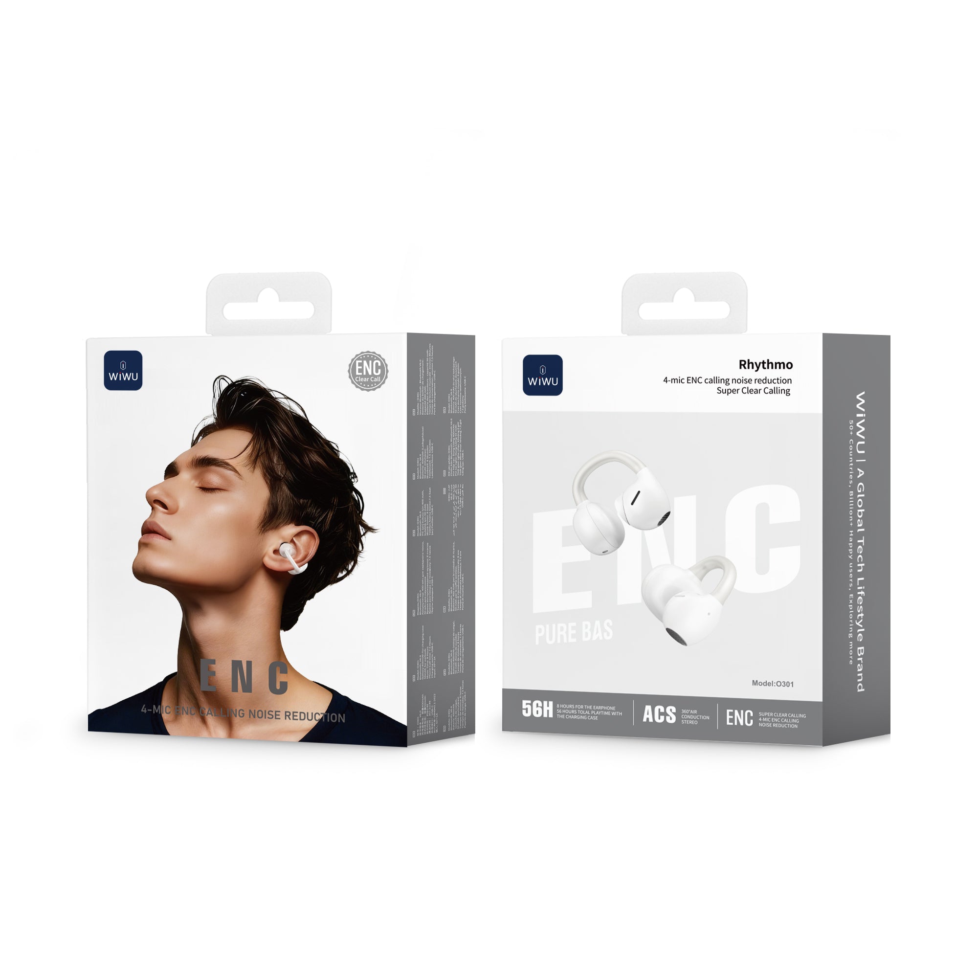 WiWU O301 AI Open-Ear True Wireless Earbuds with Real-Time Translation & Smart AI Features
