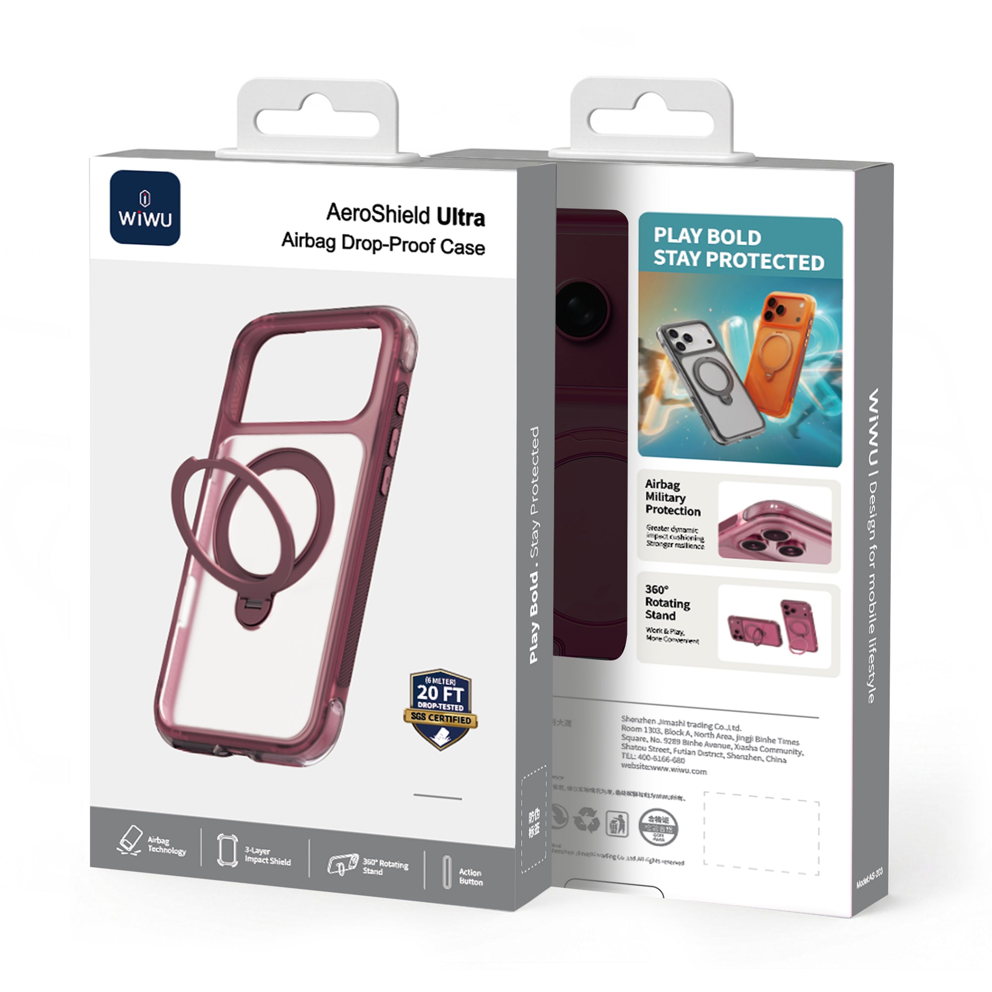 WiWU AS-203 AeroShield Ultra Airbag Anti-Drop MagSafe Phone Case