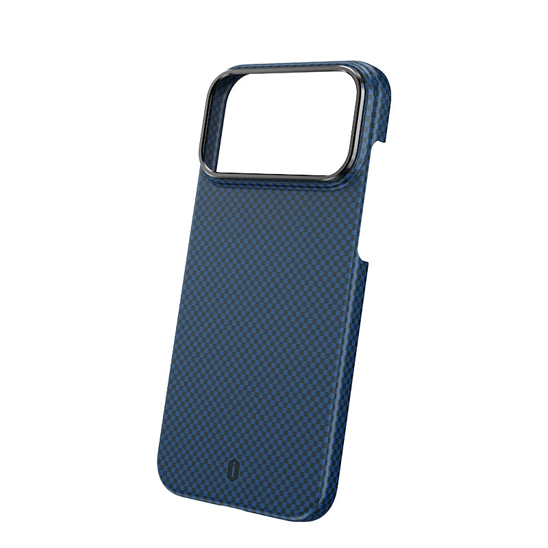 WiWU DCC-208 ARAMID ARMOR Magnetic Case 600D Aramid Fiber Slim Protective Kickstand Cover Anti-Fingerprint for IP17 Series Black Gold Red