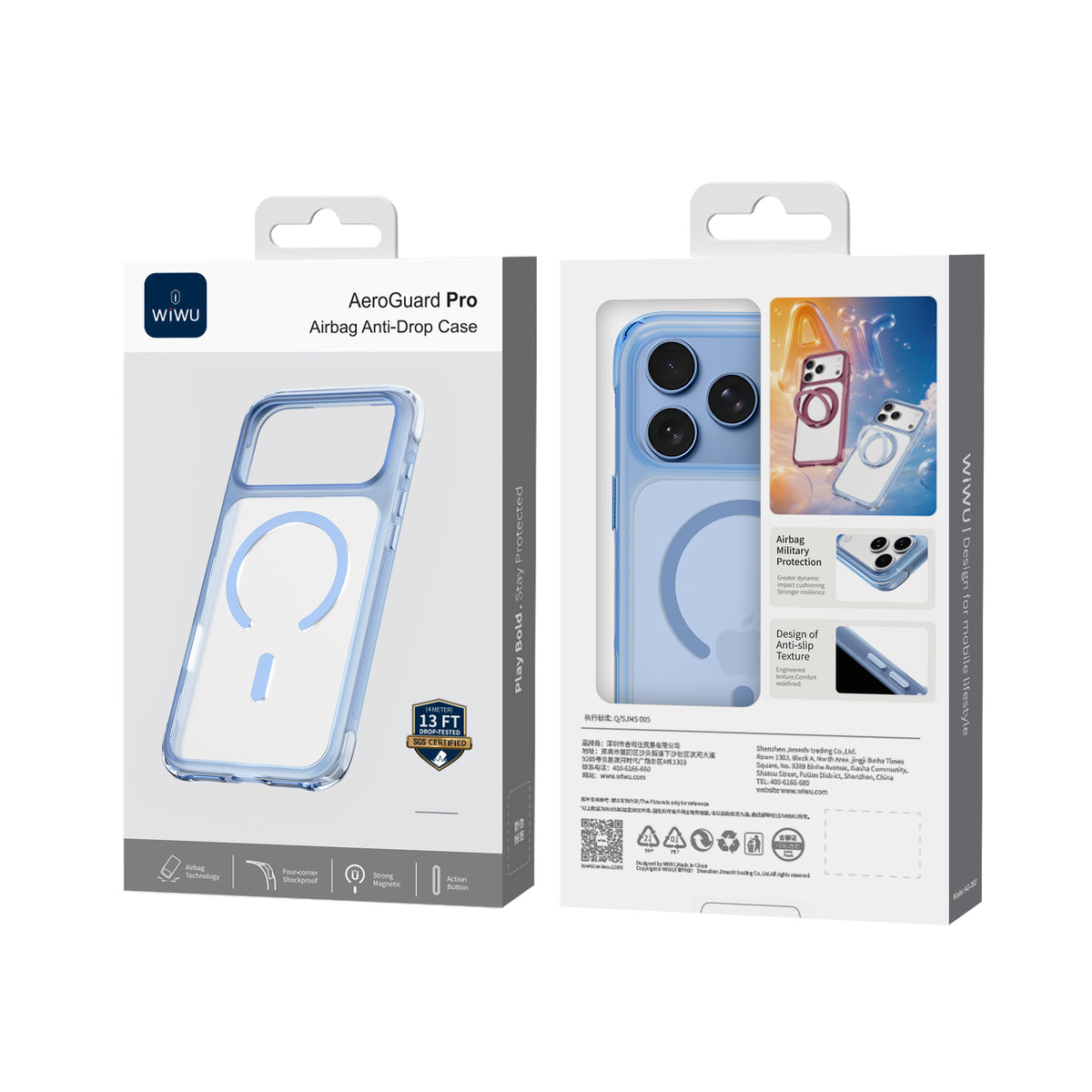 WiWU AG-202 AeroGuard Pro Airbag Anti-Drop MagSafe Phone Case